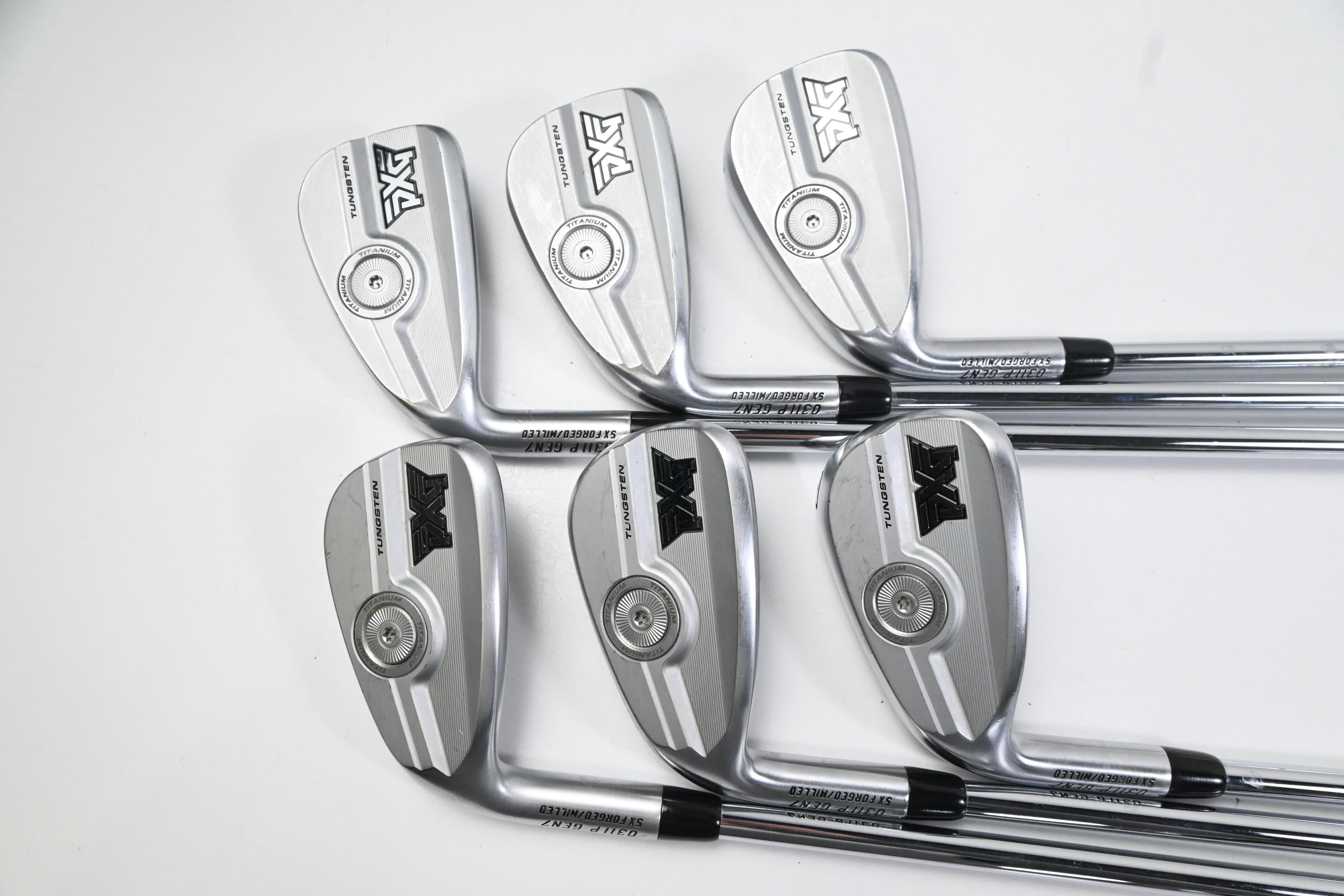 Left Hand PXG 0311 P Gen7 Irons / 6-PW+GW / Stiff Flex Elevate MPH 95 Shafts
