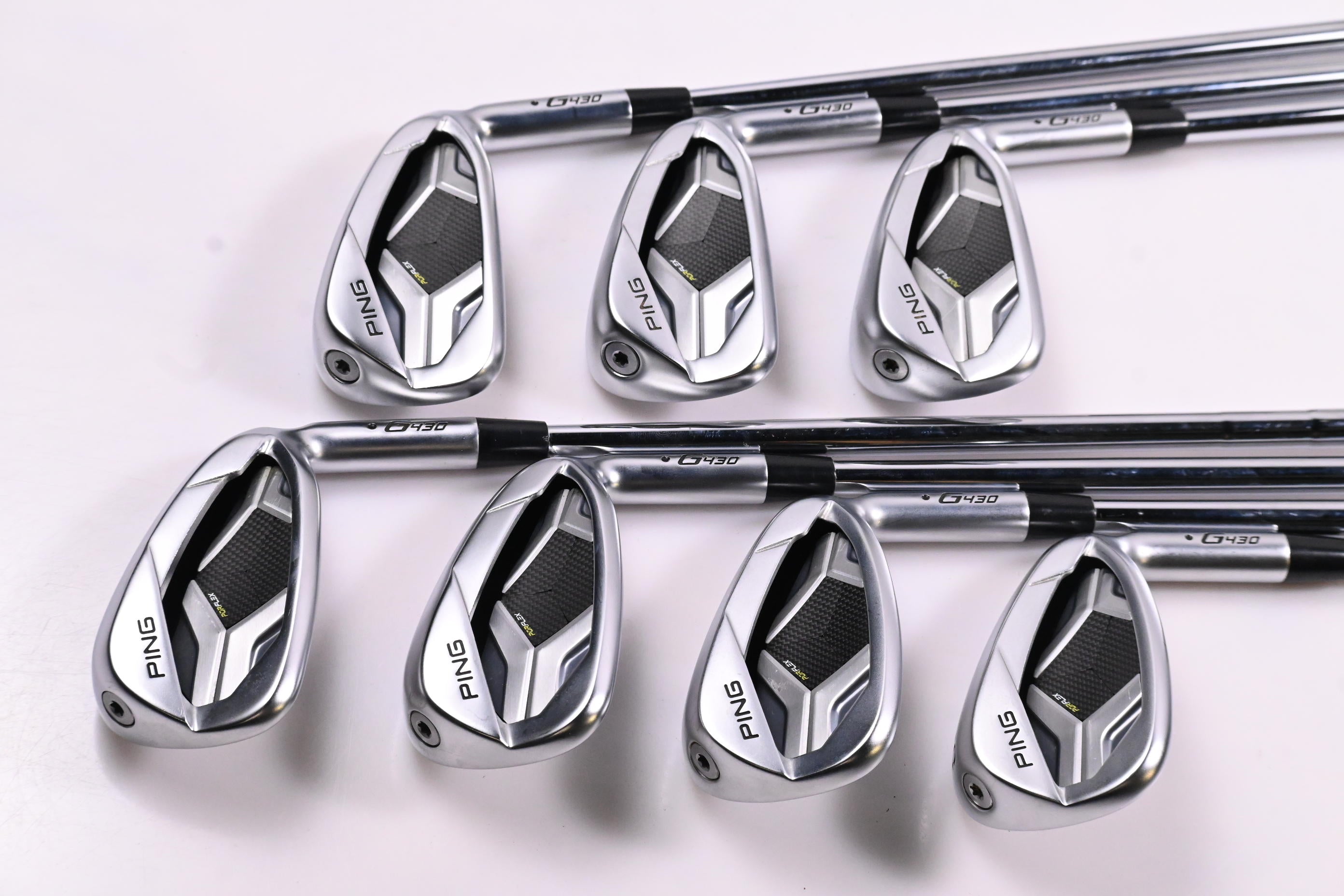 Ping G430 Irons / 5-PW+45° / Black Dot / Stiff Flex Dynamic Gold 105 S300 Shafts