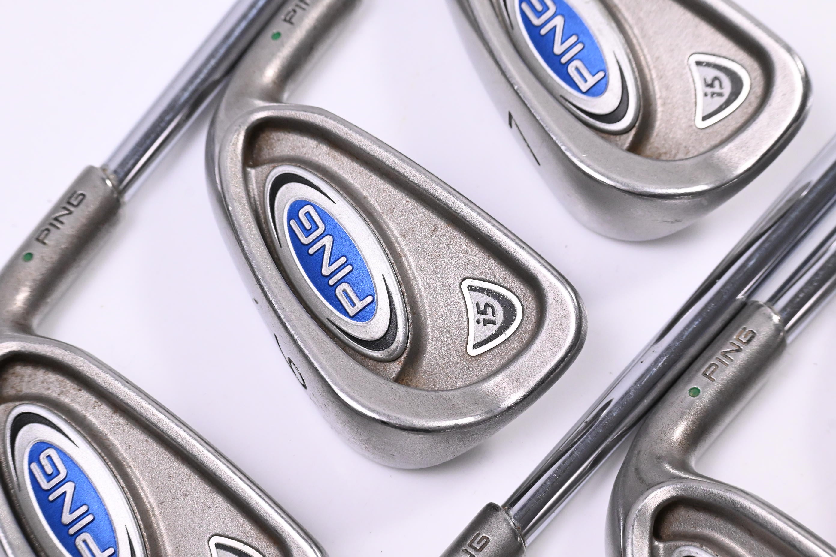 Ping i5 Irons / 5-PW / Green Dot / Stiff Flex Ping AWT Shafts