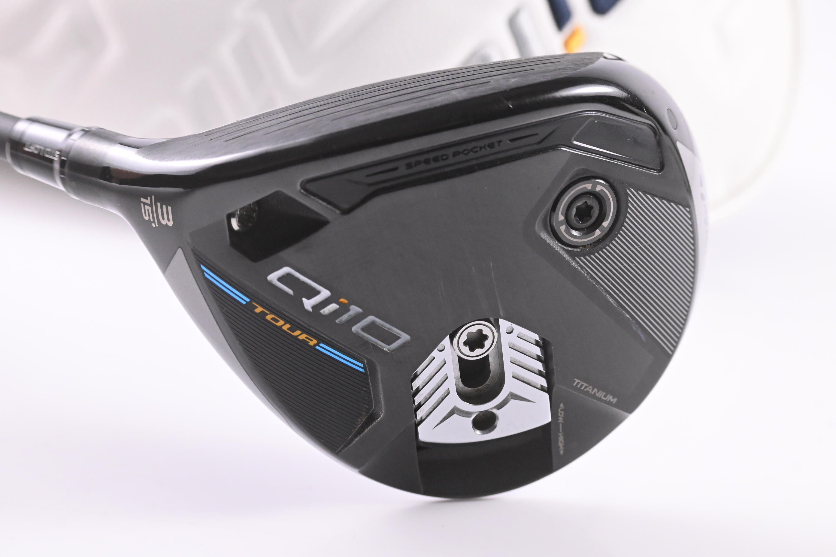 Left Hand Taylormade Qi10 Tour #3 Wood / 15 Degree / Stiff Flex HZRDUS Gen5 70