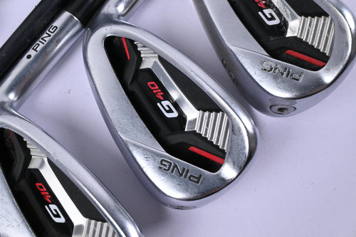 Ping G410 Irons / 4-PW+SW / Black Dot / Regular Flex Ping Alta CB Red AWT Shafts