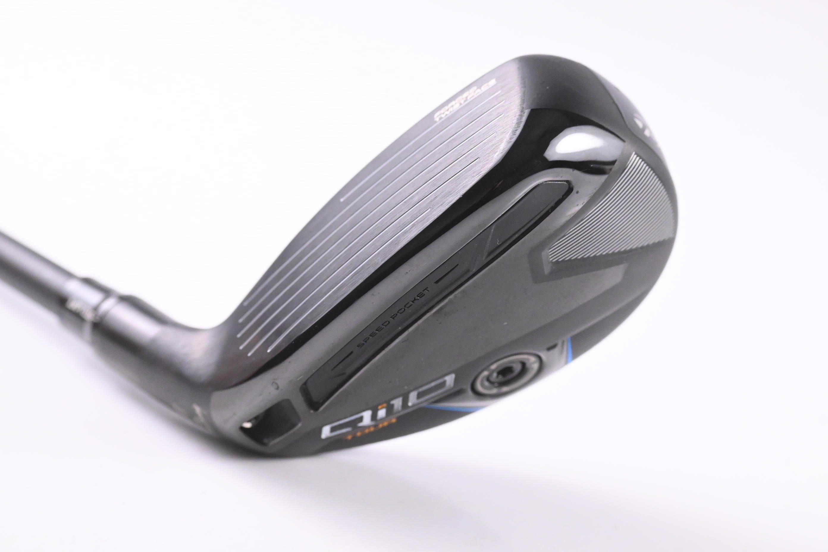 Left Hand Taylormade Qi10 Tour #4 Hybrid / 22 Degree / Stiff Flex Tensei AV Blue