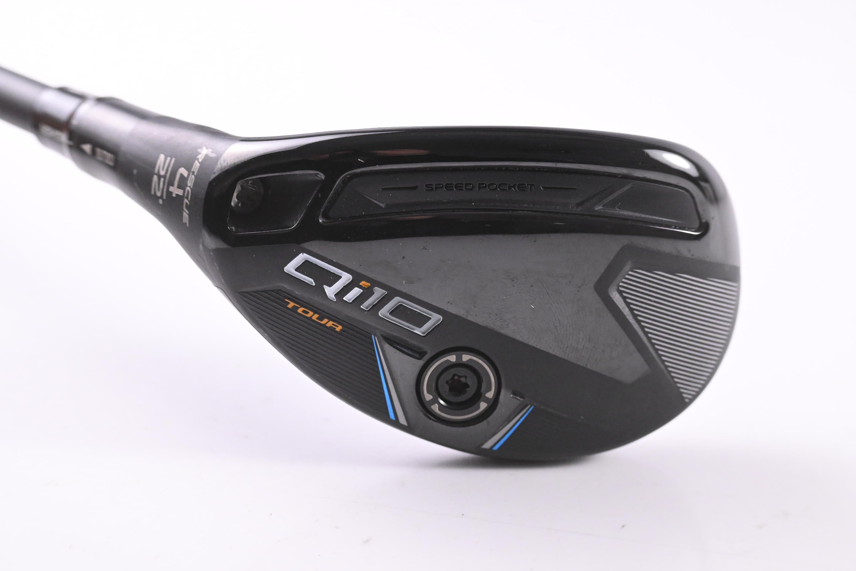 Left Hand Taylormade Qi10 Tour #4 Hybrid / 22 Degree / Stiff Flex Tensei AV Blue