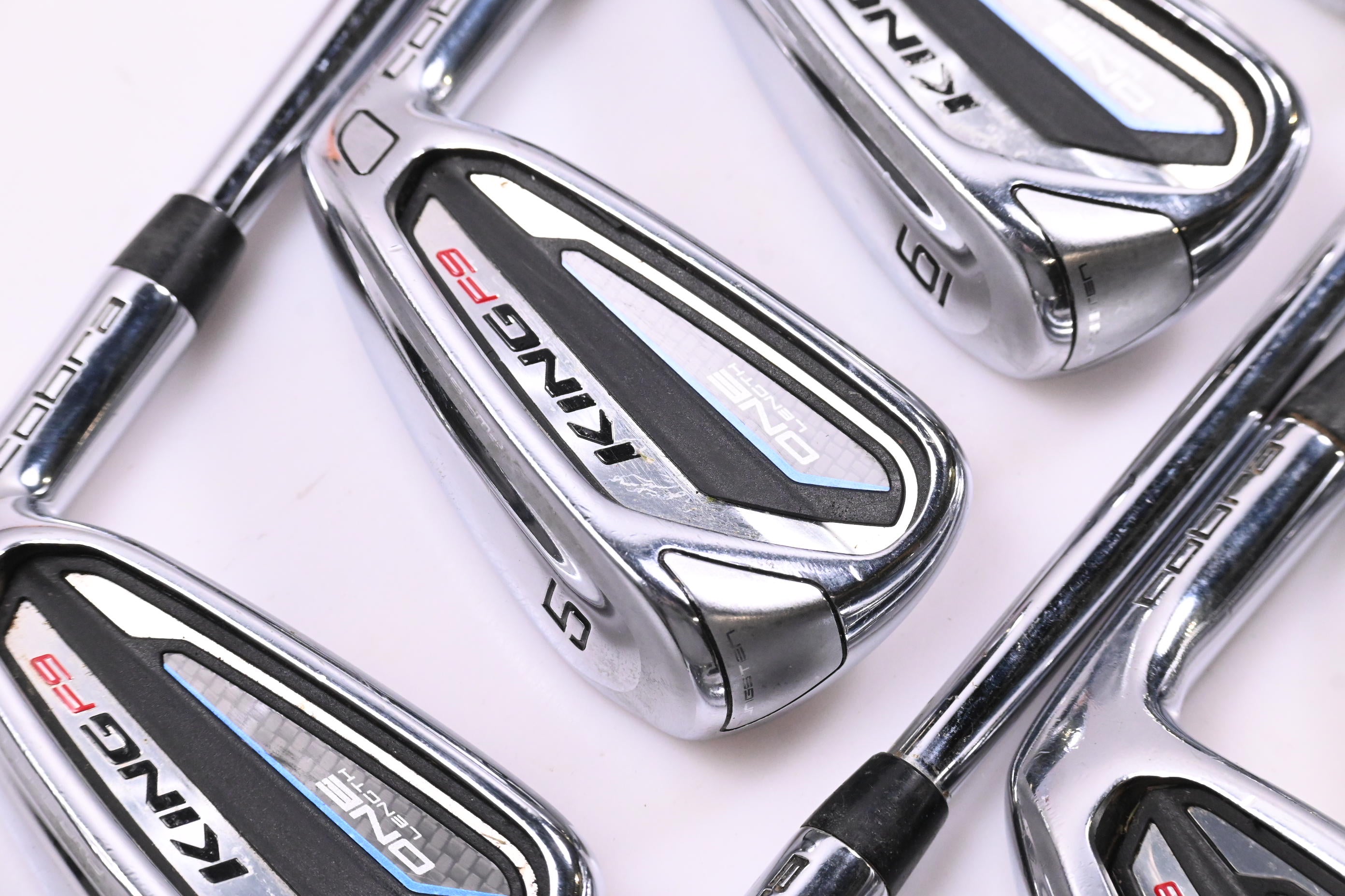 Cobra King F9 One Length Irons / 4-PW+GW / Regular Flex KBS Tour 80-90 Shafts