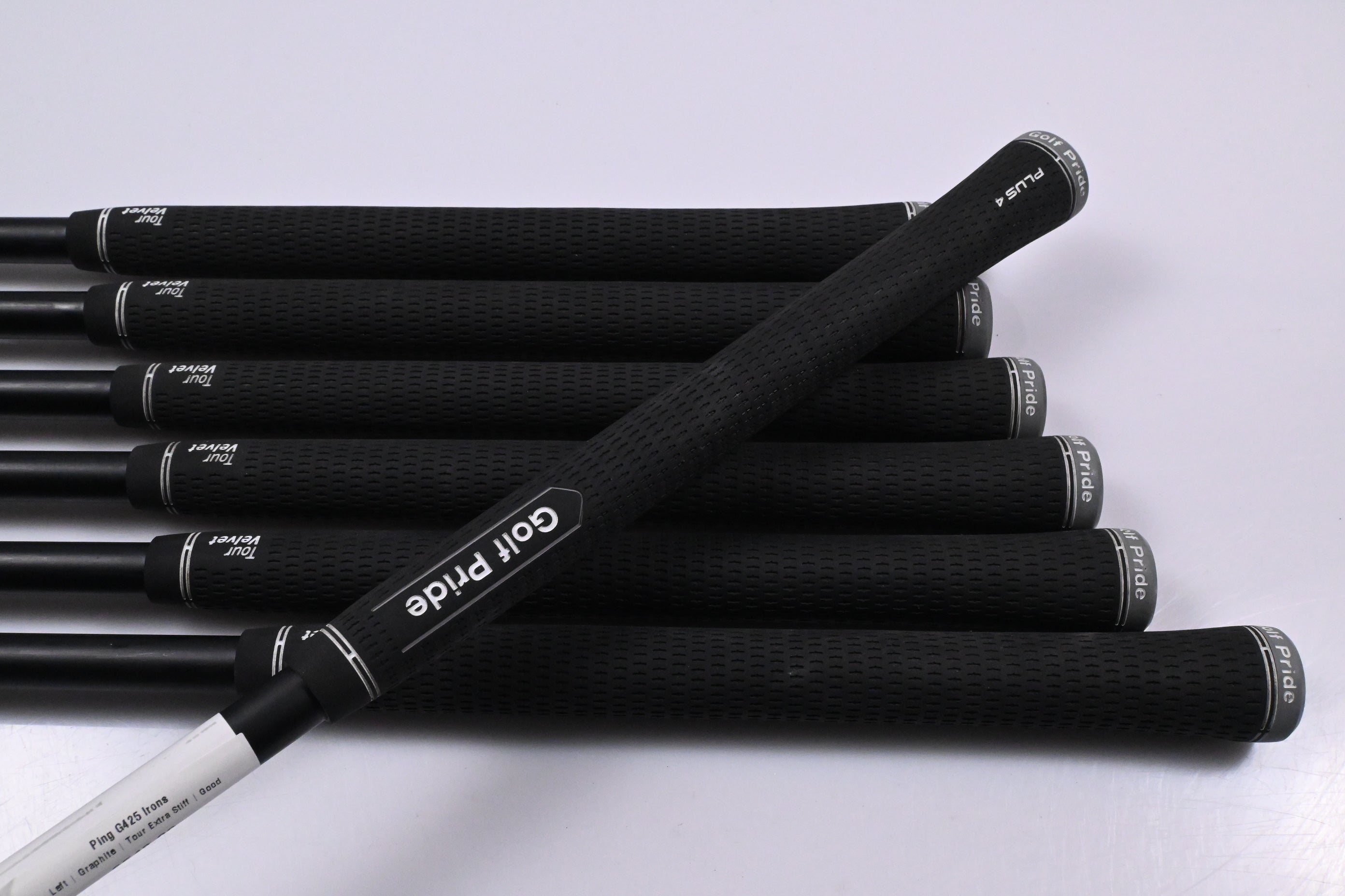 Left Hand Ping G425 Irons / 5-PW+SW / Blue Dot / Stiff Flex Ping ALTA CB Slate