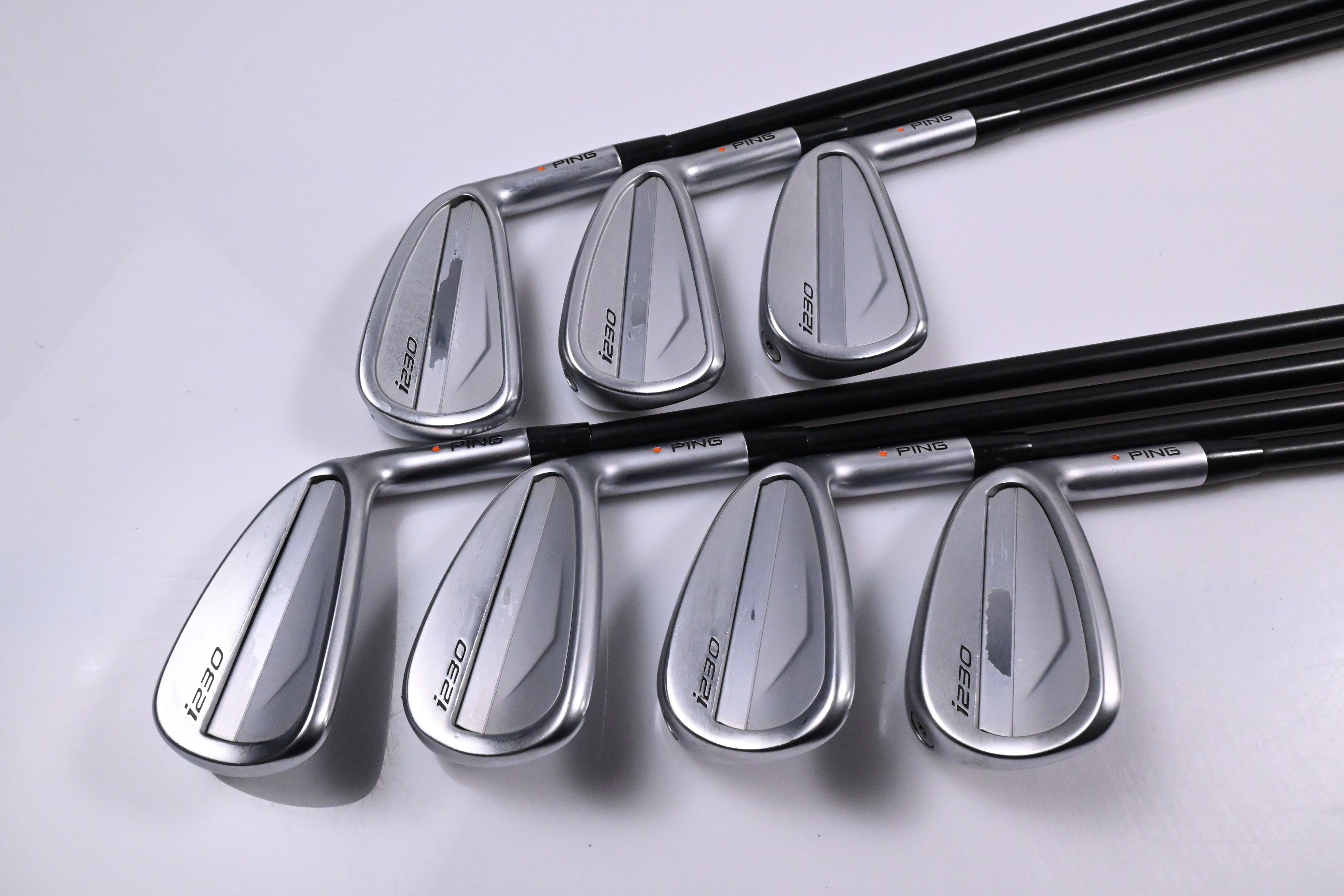 Ping i230 Irons / 4-PW / Orange Dot / Regular Flex Ping ALTA CB Black AWT Shafts