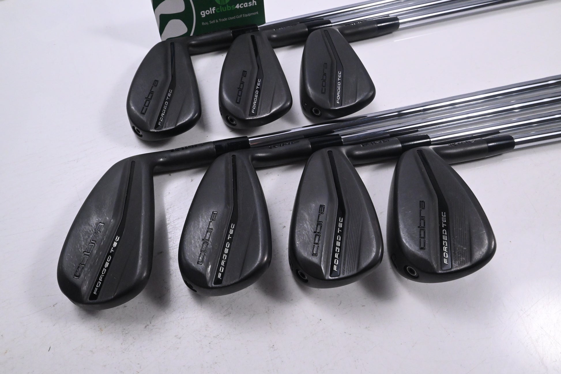Cobra King Forged Tec 2023 Black Irons / 4-PW / Stiff Flex KBS $-Taper Lite