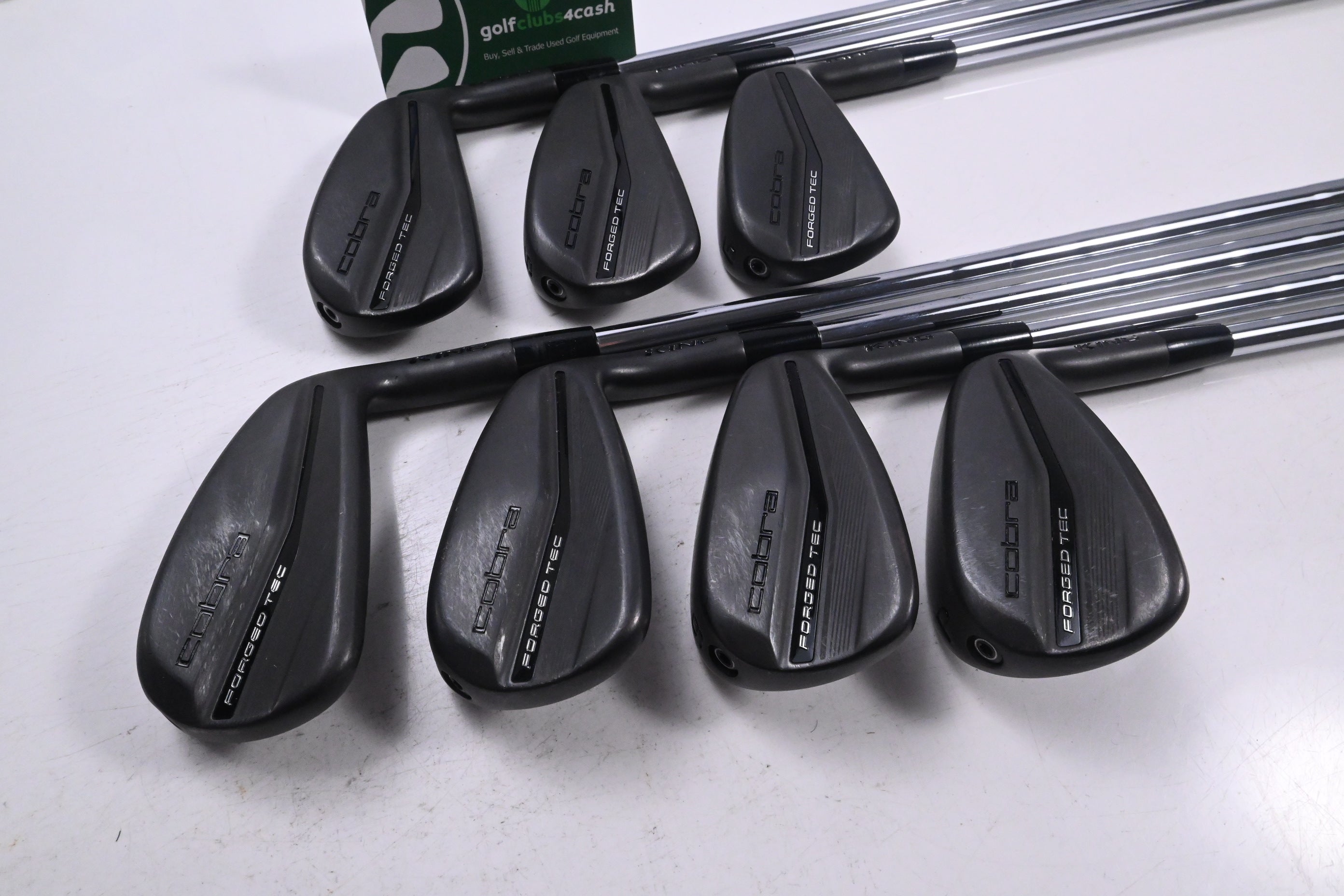 Cobra King Forged Tec 2023 Black Irons / 4-PW / Stiff Flex KBS $-Taper Lite