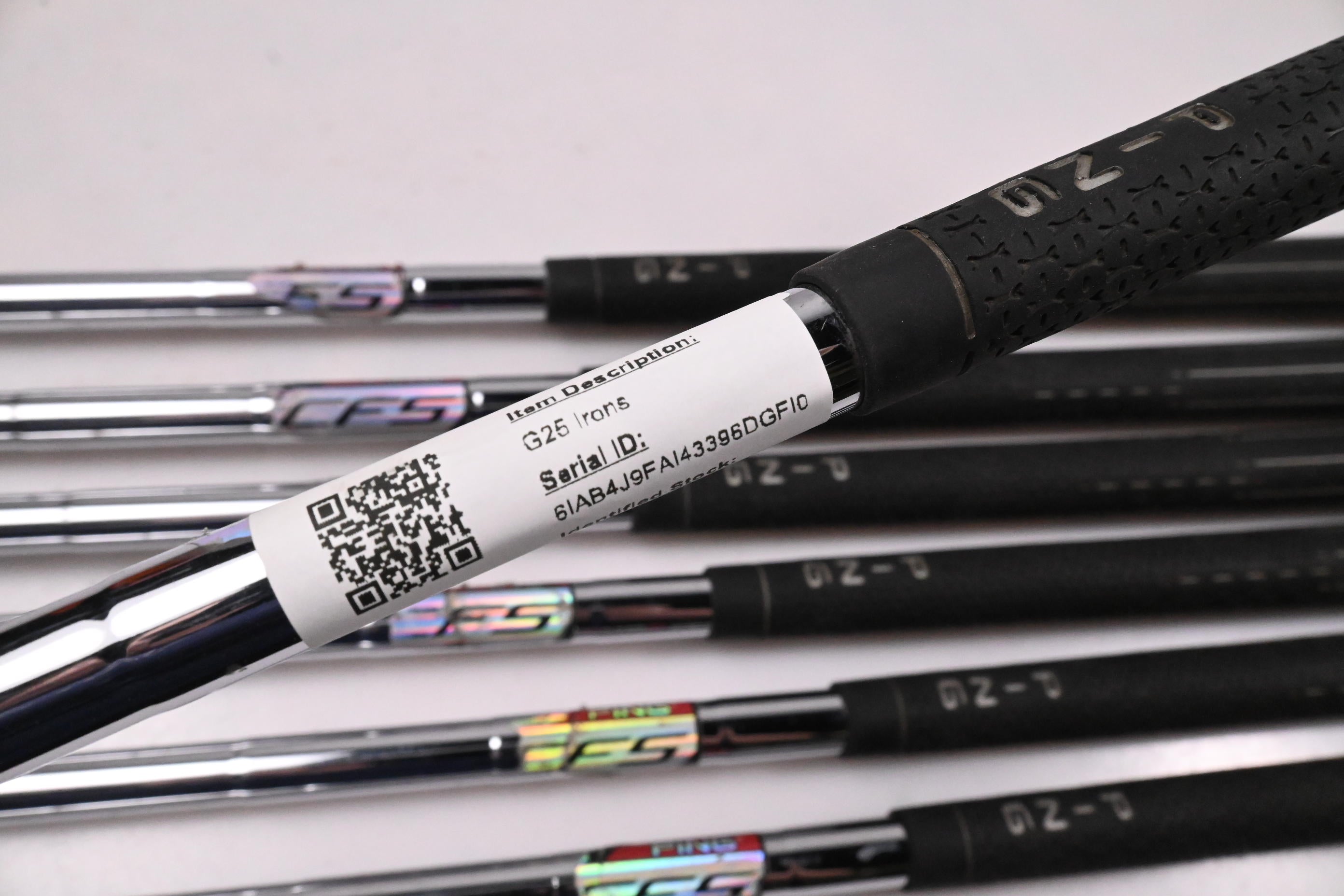 Left Hand Ping G25 Irons / 4-PW / Green Dot / Regular Flex Ping CFS Shafts