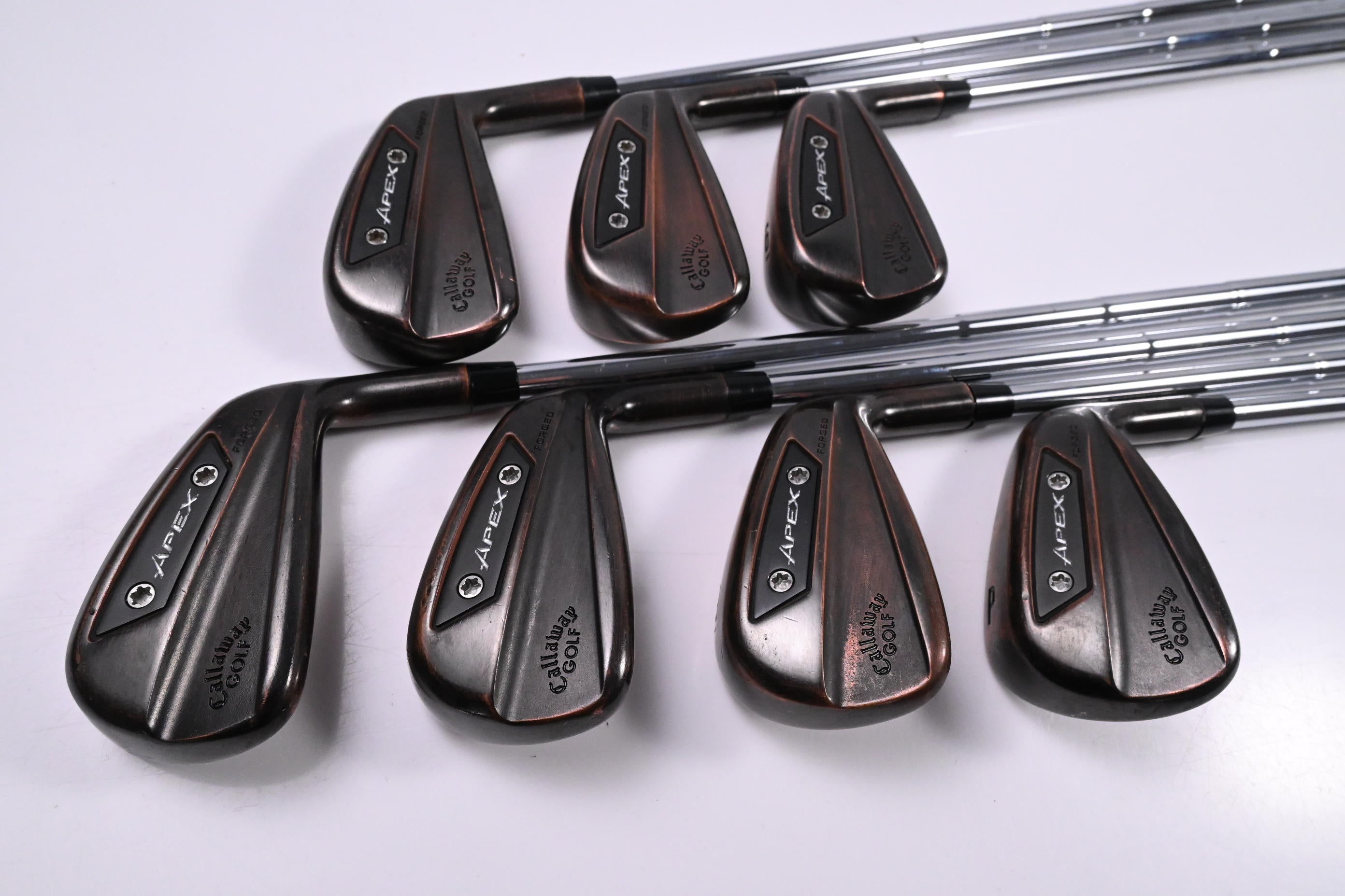 Callaway Apex Ai200 Brushed Copper Irons / 4-PW / Stiff Flex Dynamic Gold Mid