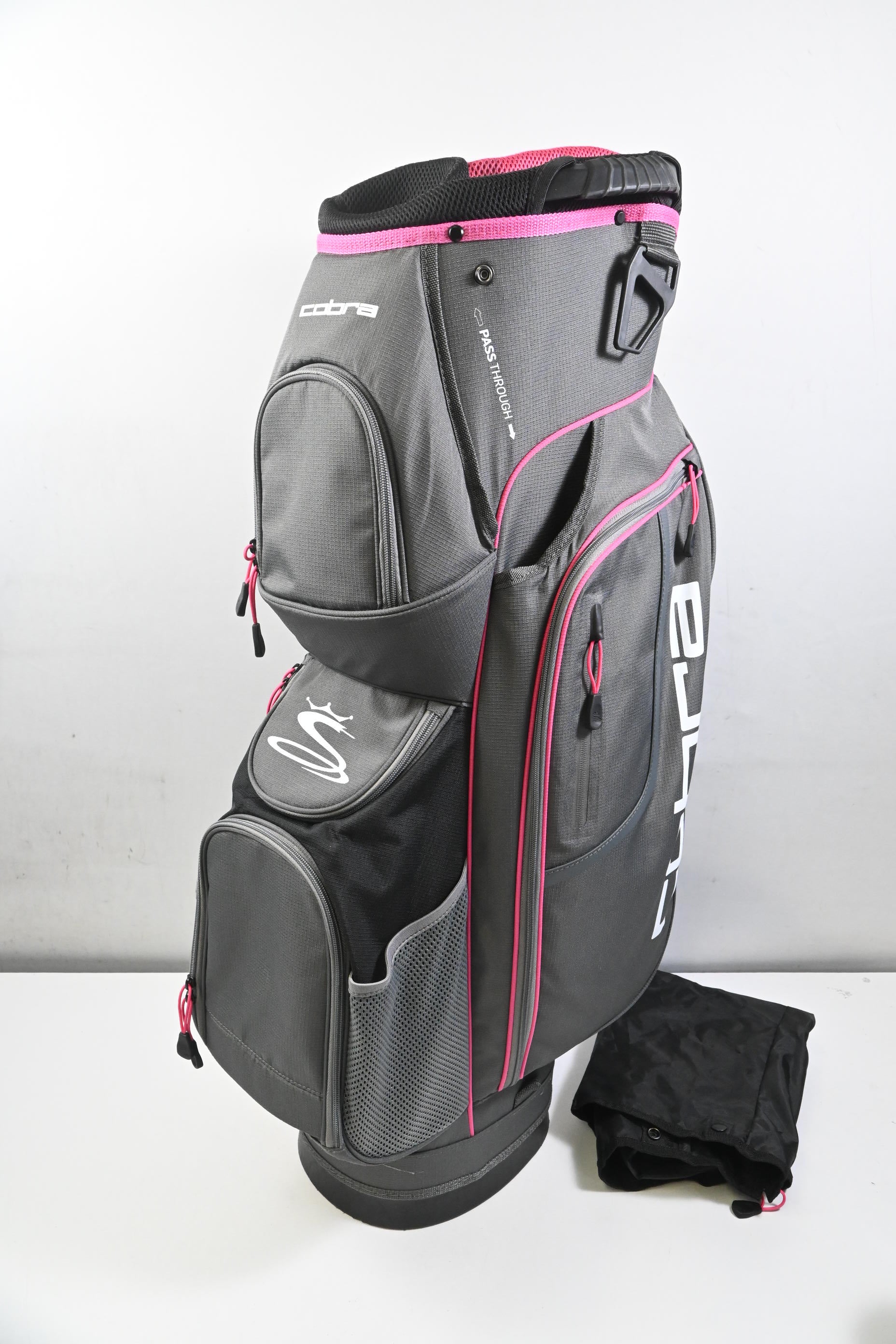 Cobra Cart Bag / 14-Way Divider / Grey, Pink