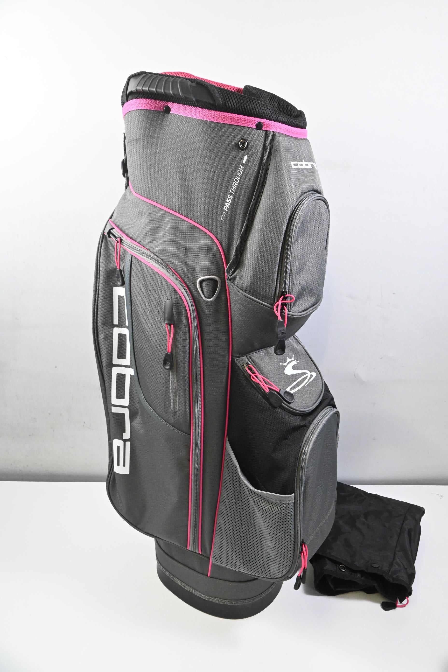 Cobra Cart Bag / 14-Way Divider / Grey, Pink