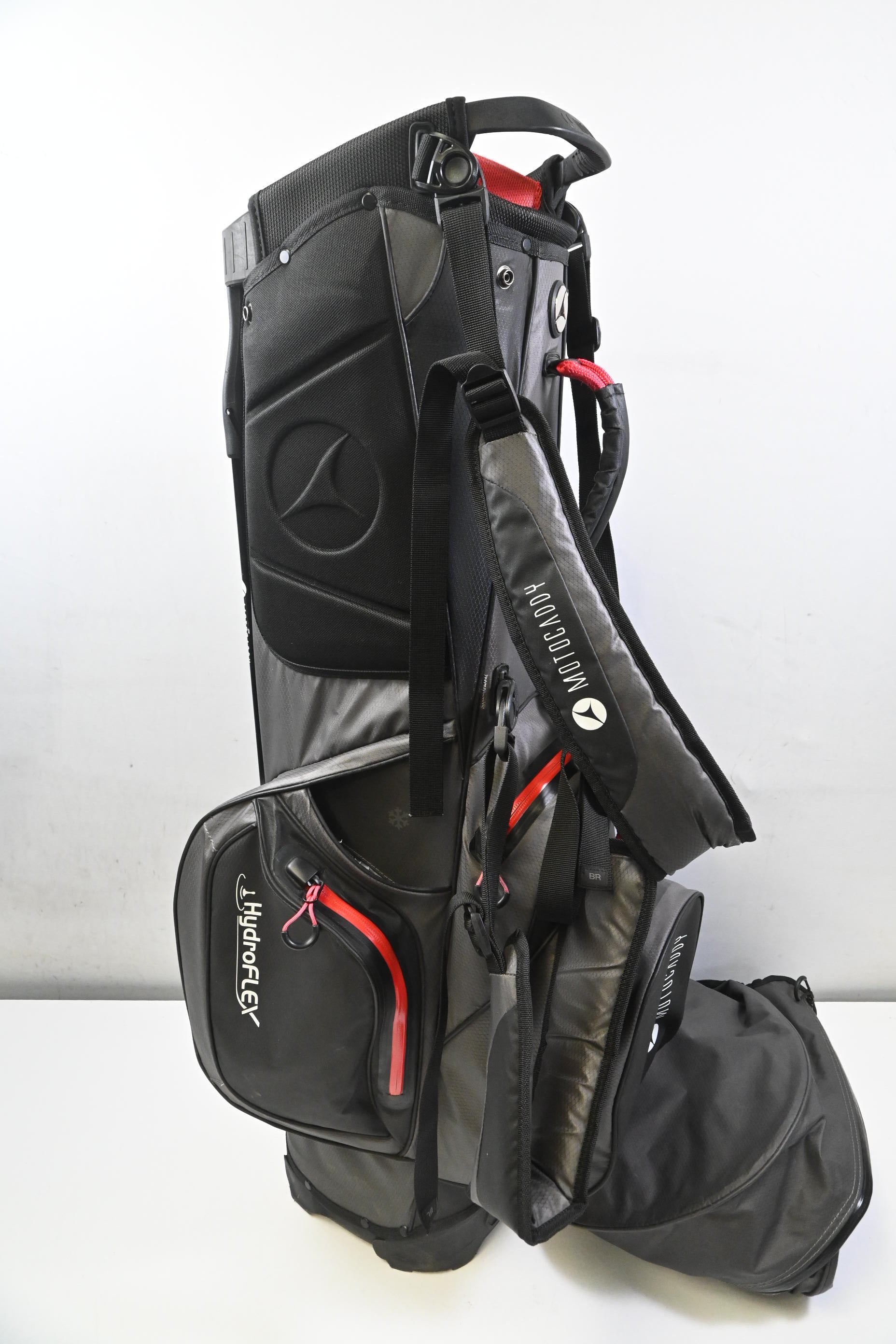 Motocaddy Hydro Flex Stand Bag / 5-Way Divider / Black, Red & Grey