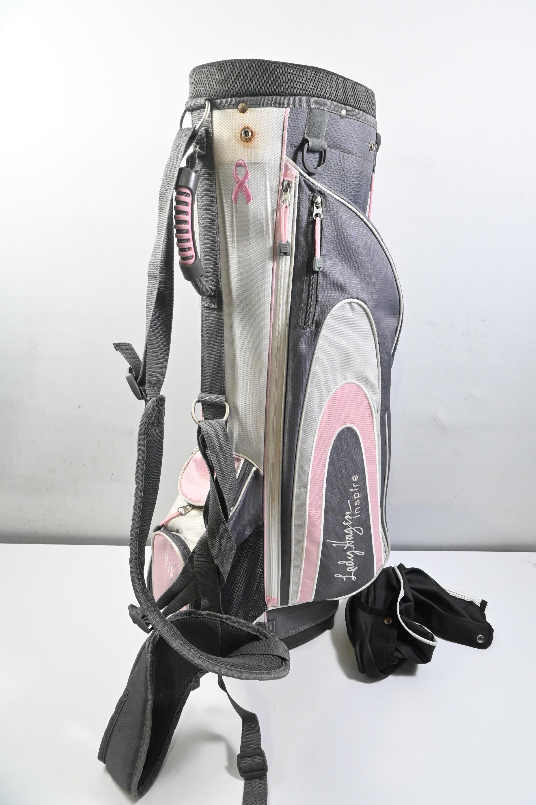 Lady Hogan Inspire Stand Bag / 4-Way Divider / Grey, Pink