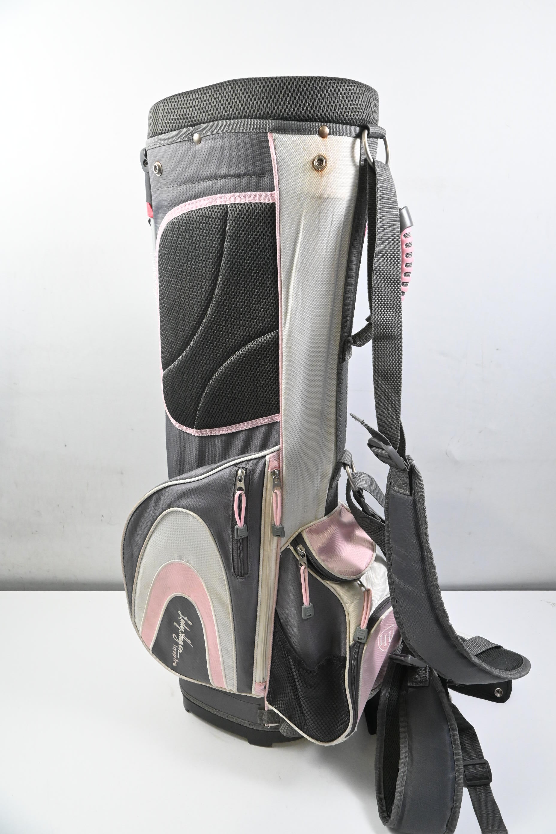 Lady Hogan Inspire Stand Bag / 4-Way Divider / Grey, Pink