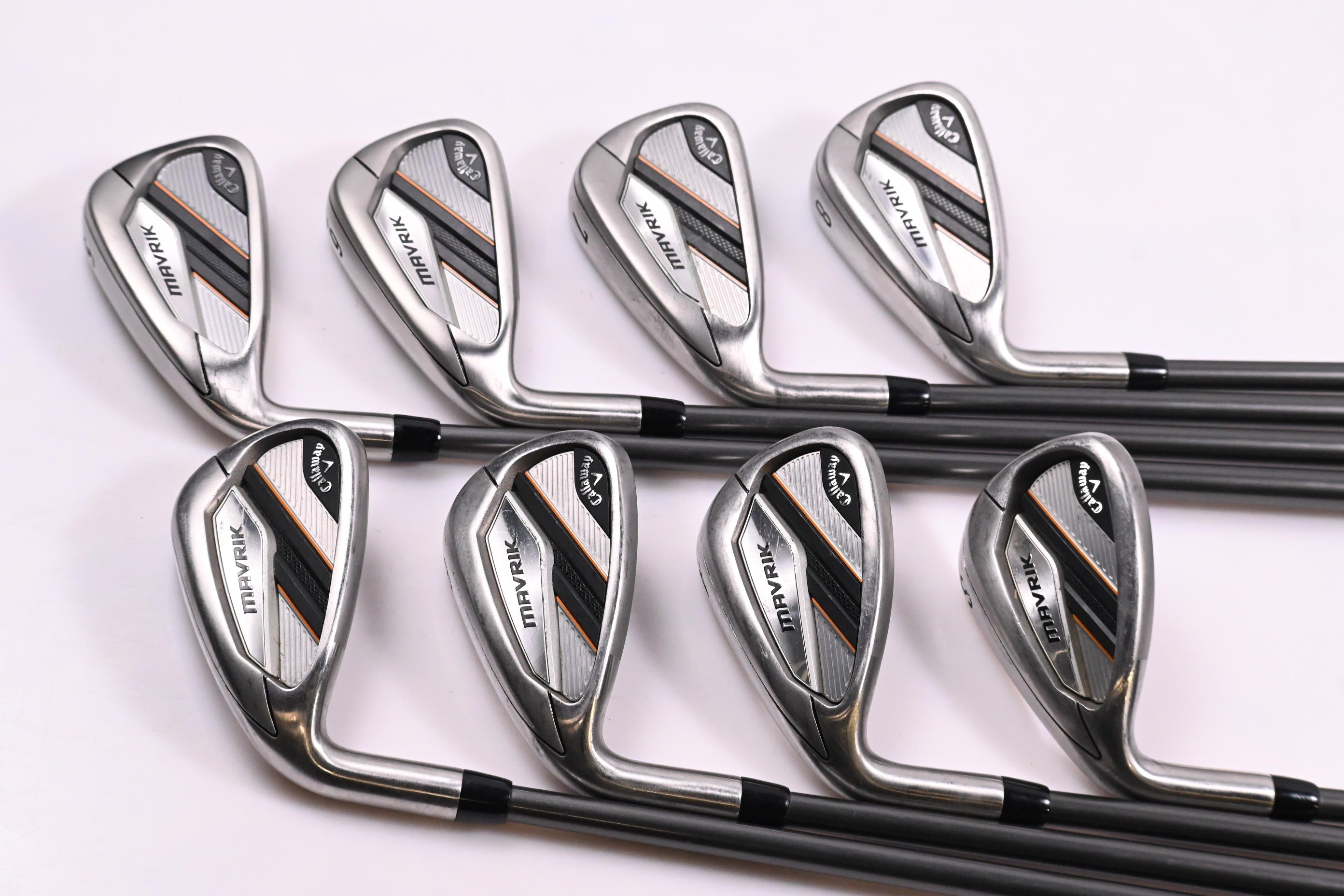 Left Hand Callaway Mavrik Irons / 5-PW+GW+SW / Regular Flex Aldila Synergy 60
