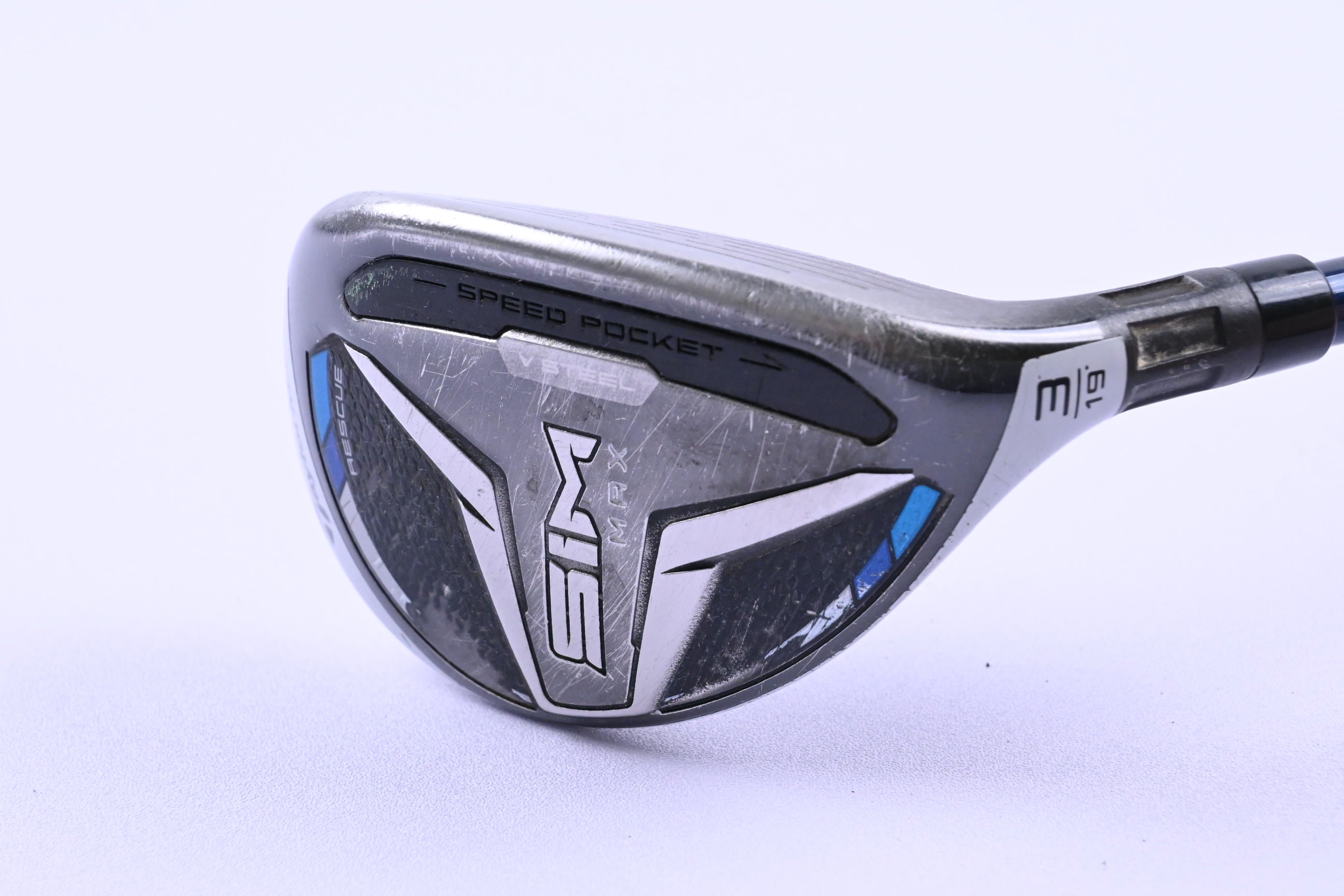 Taylormade SIM Max #3 Hybrid / 19 Degree / Stiff Flex Fujikura Ventus Blue 7