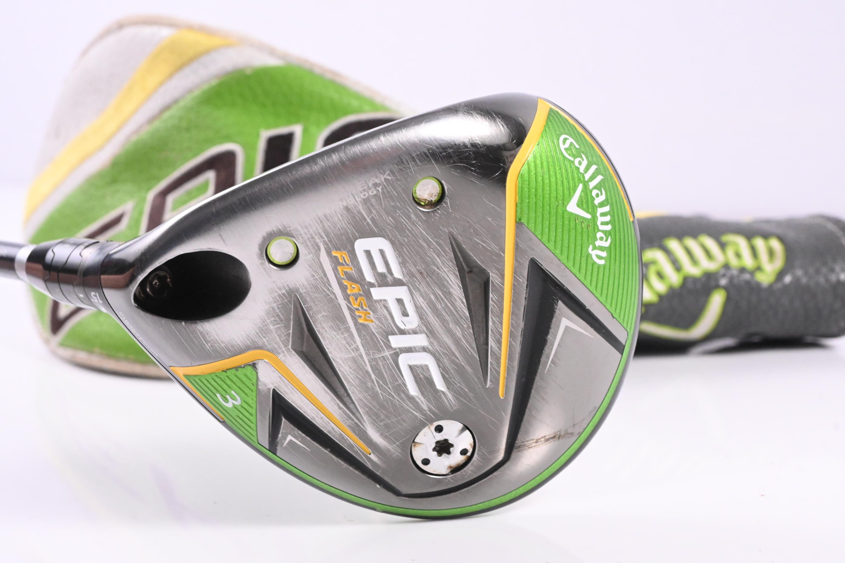 Left Hand Callaway Epic Flash #3 Wood / 15 Degree / Regular Flex Evenflow 55