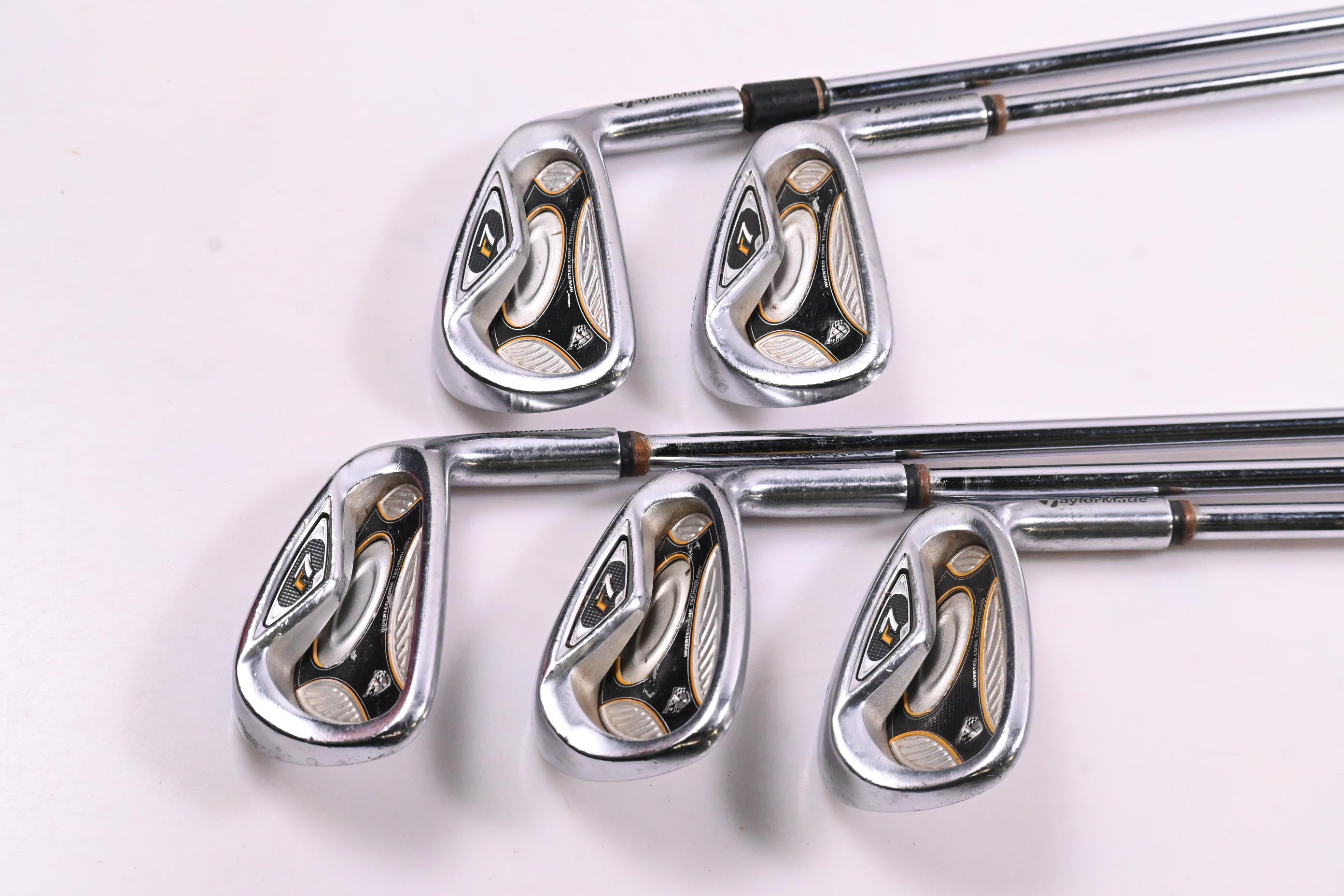Taylormade R7 Irons / 5-9i / Stiff Flex Rifle Flighted Precision Shafts