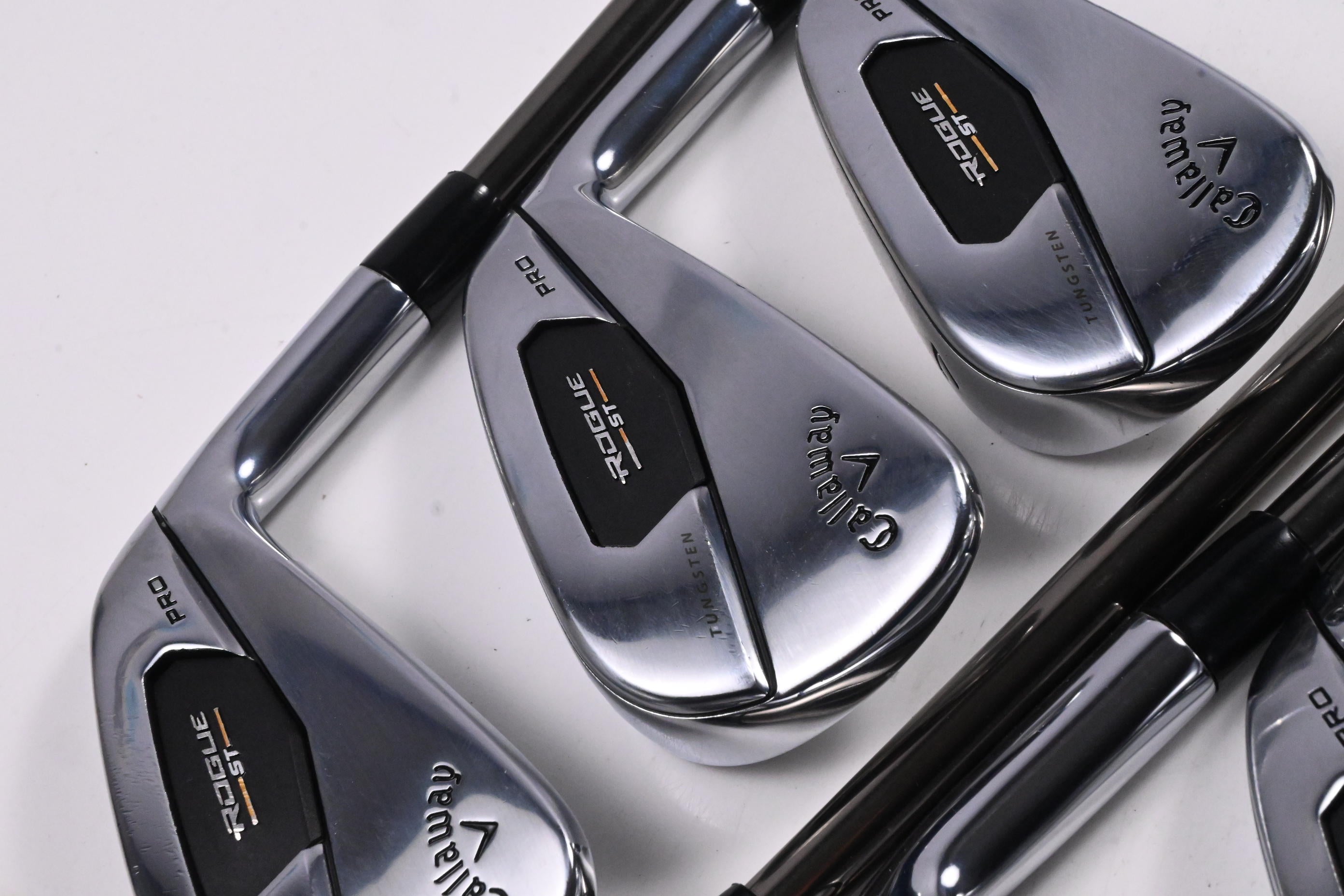 Callaway Rogue ST Pro Irons / 5-PW+AW / Stiff Flex UST Mamiya Recoil 110 Shafts