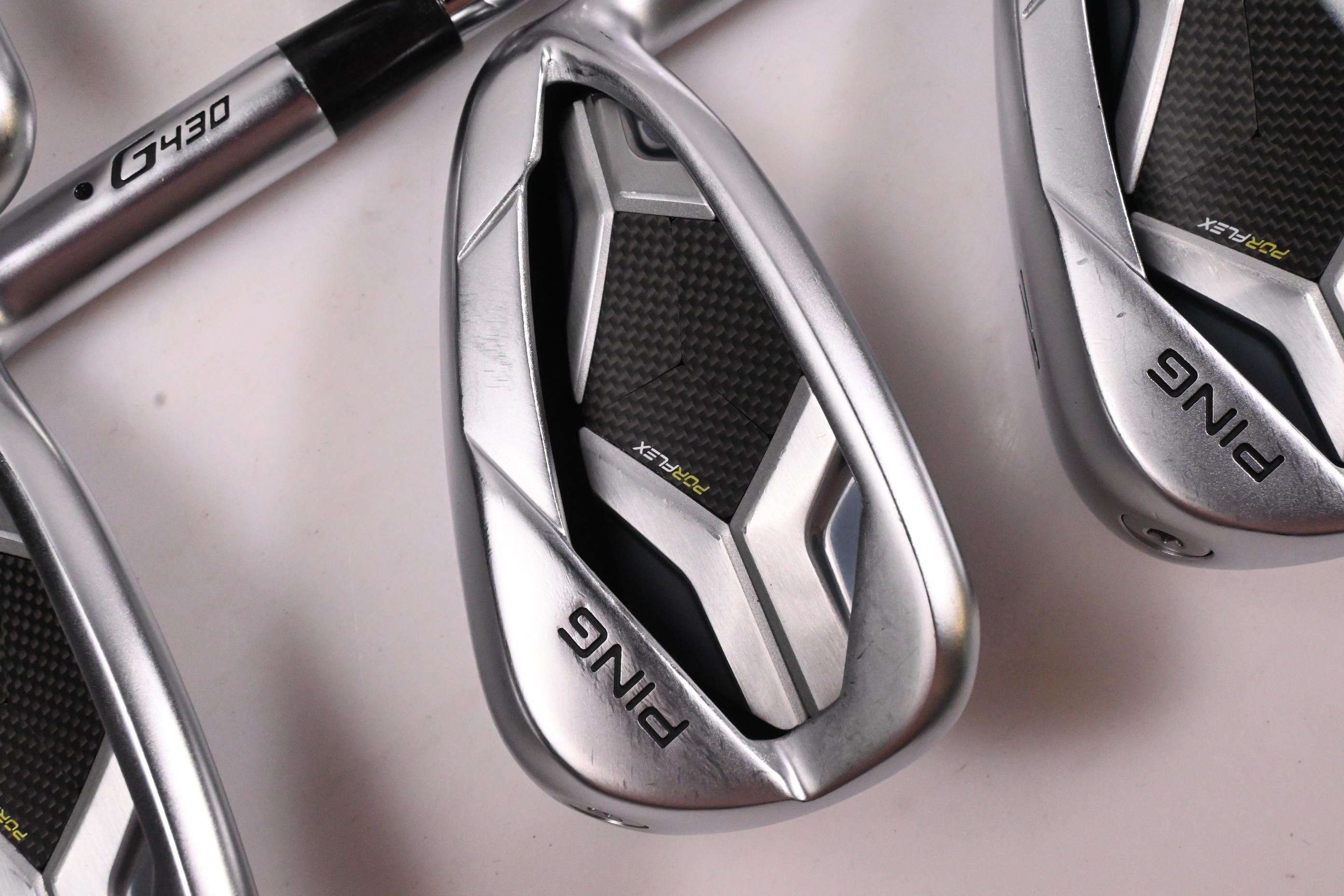 Ping G430 Irons / 6-PW / Black Dot / Stiff Flex Ping AWT 2.0 Shafts