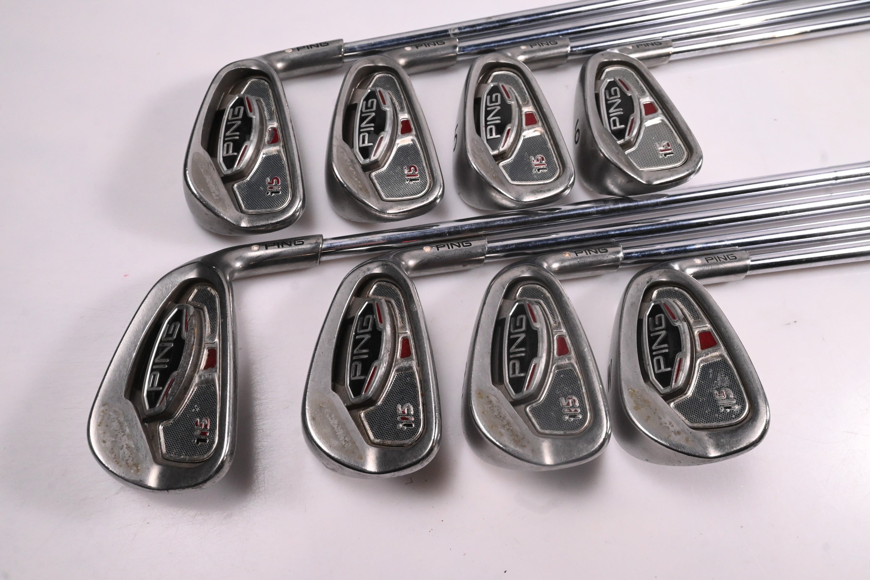 Ping i15 Irons / 3-PW / White Dot / Regular Flex Steel Shafts