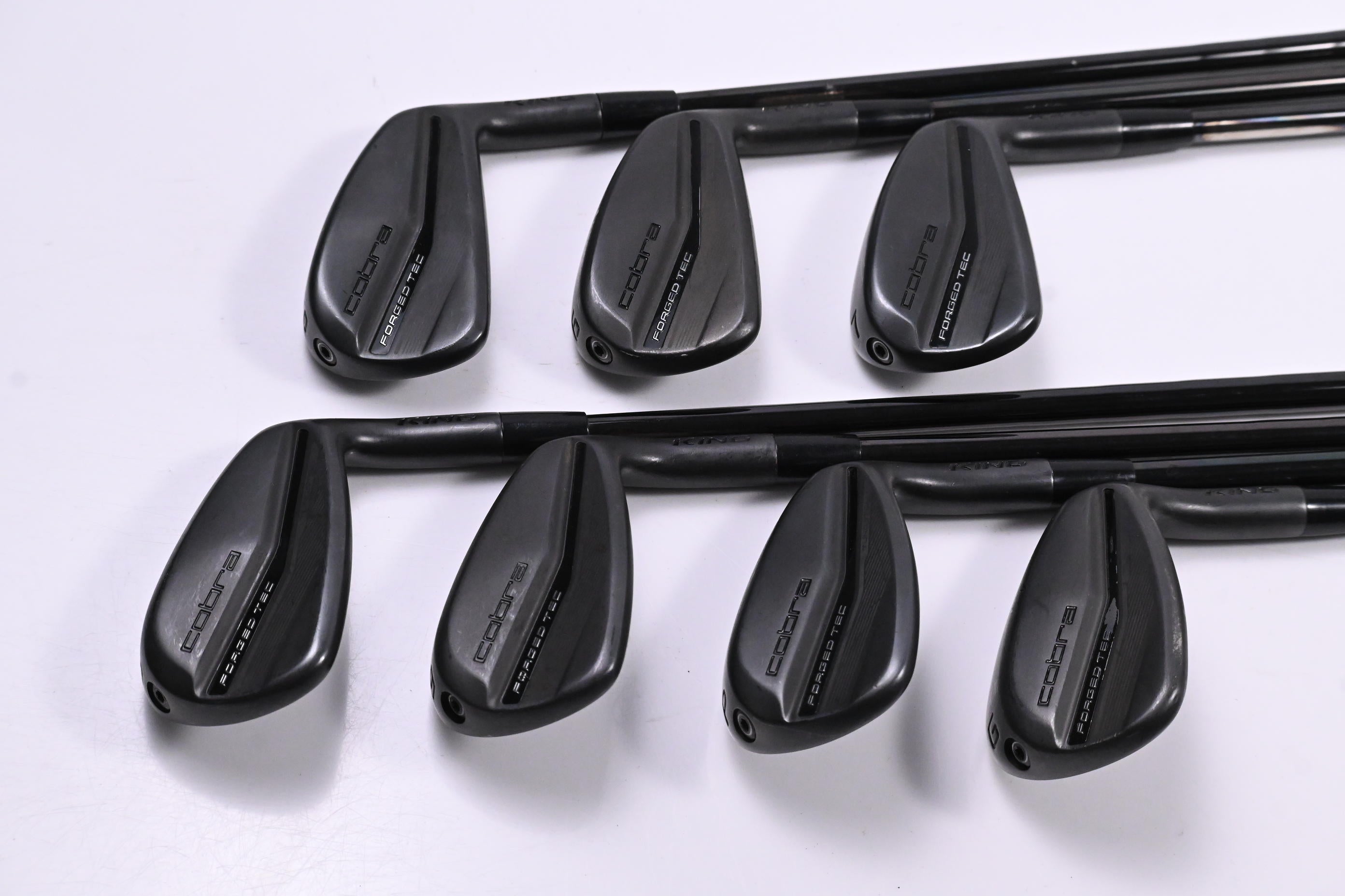 Cobra King Forged Tec 2023 Black Irons / 5-PW+GW / Stiff Flex KBS $-Taper Lite