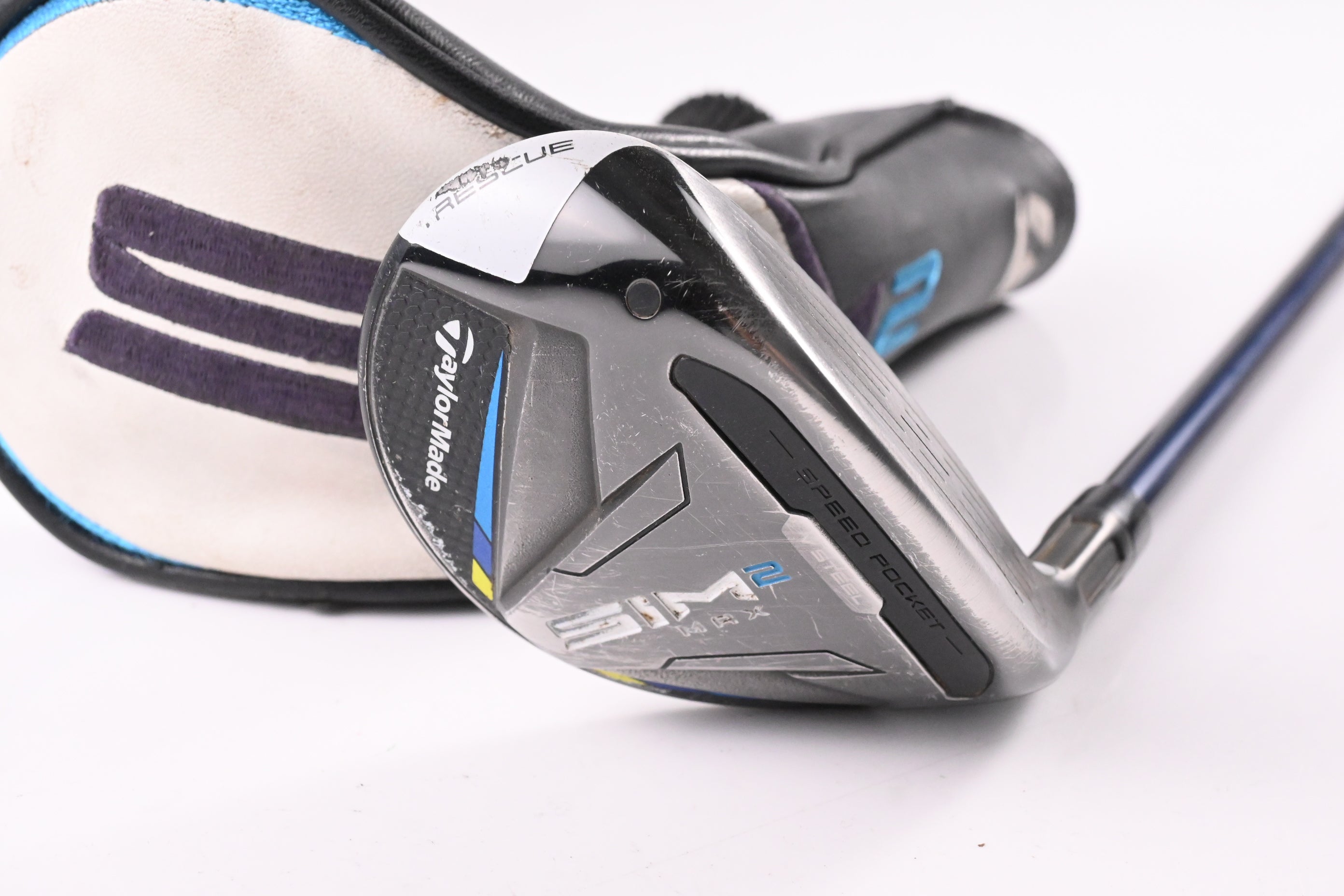 Taylormade SIM2 Max #4 Hybrid / 22 Degree / Stiff Flex Ventus Blue 7 Shaft