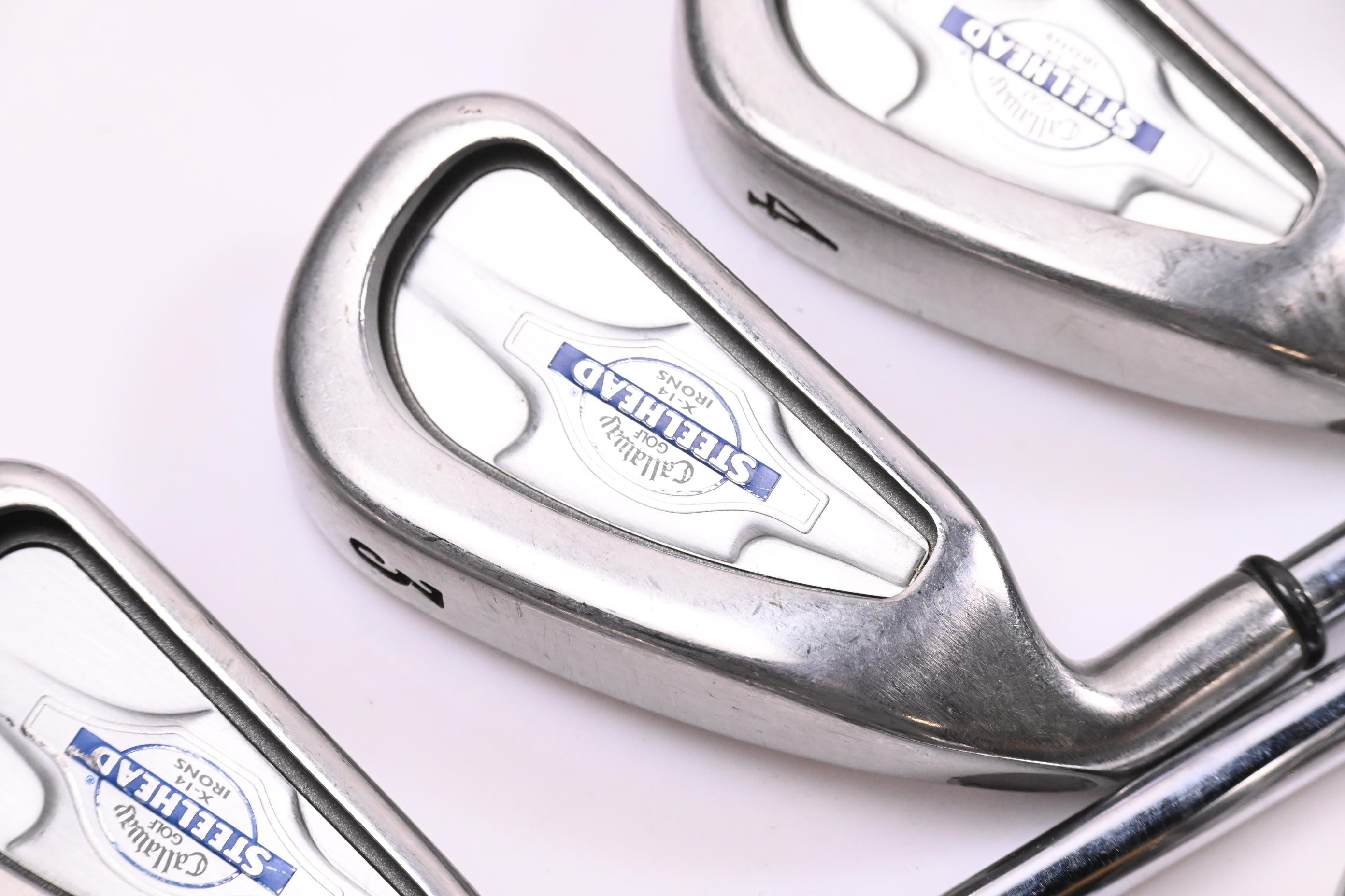 Left Hand Callaway X-14 Irons / 2-PW / Uniflex Callaway Steelhead Shafts