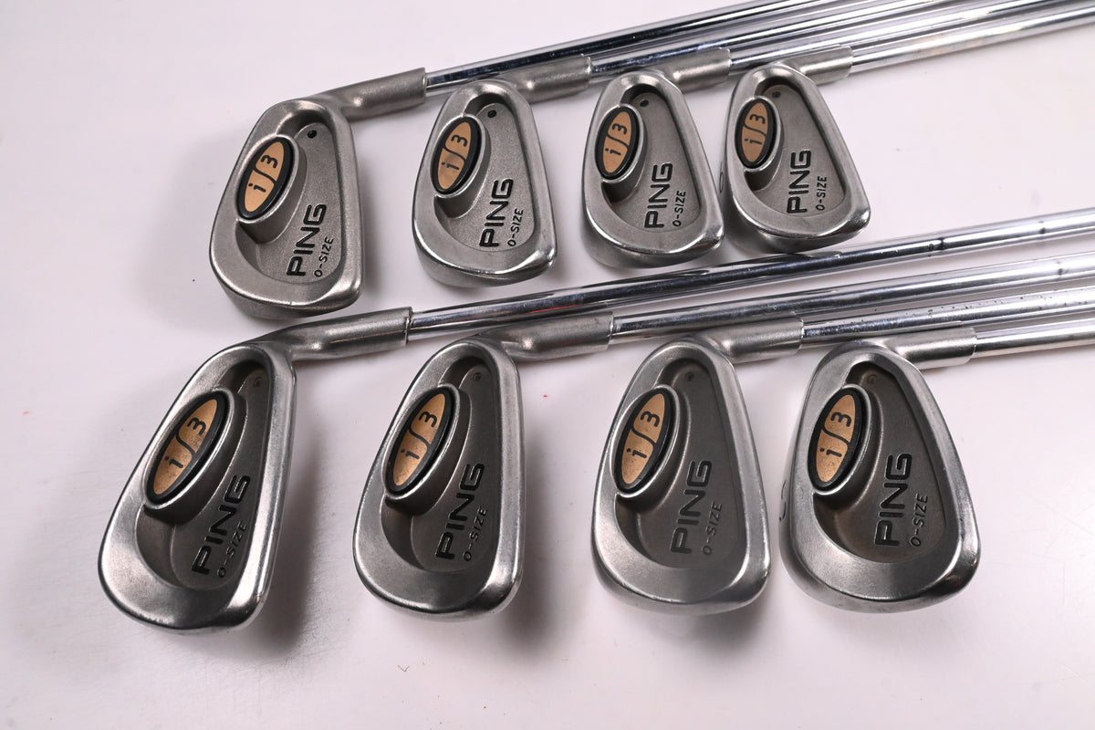 Ping i3 O-Size Irons / 3-PW+SW / Black Dot / Stiff Flex Ping JZ / No #8 Iron
