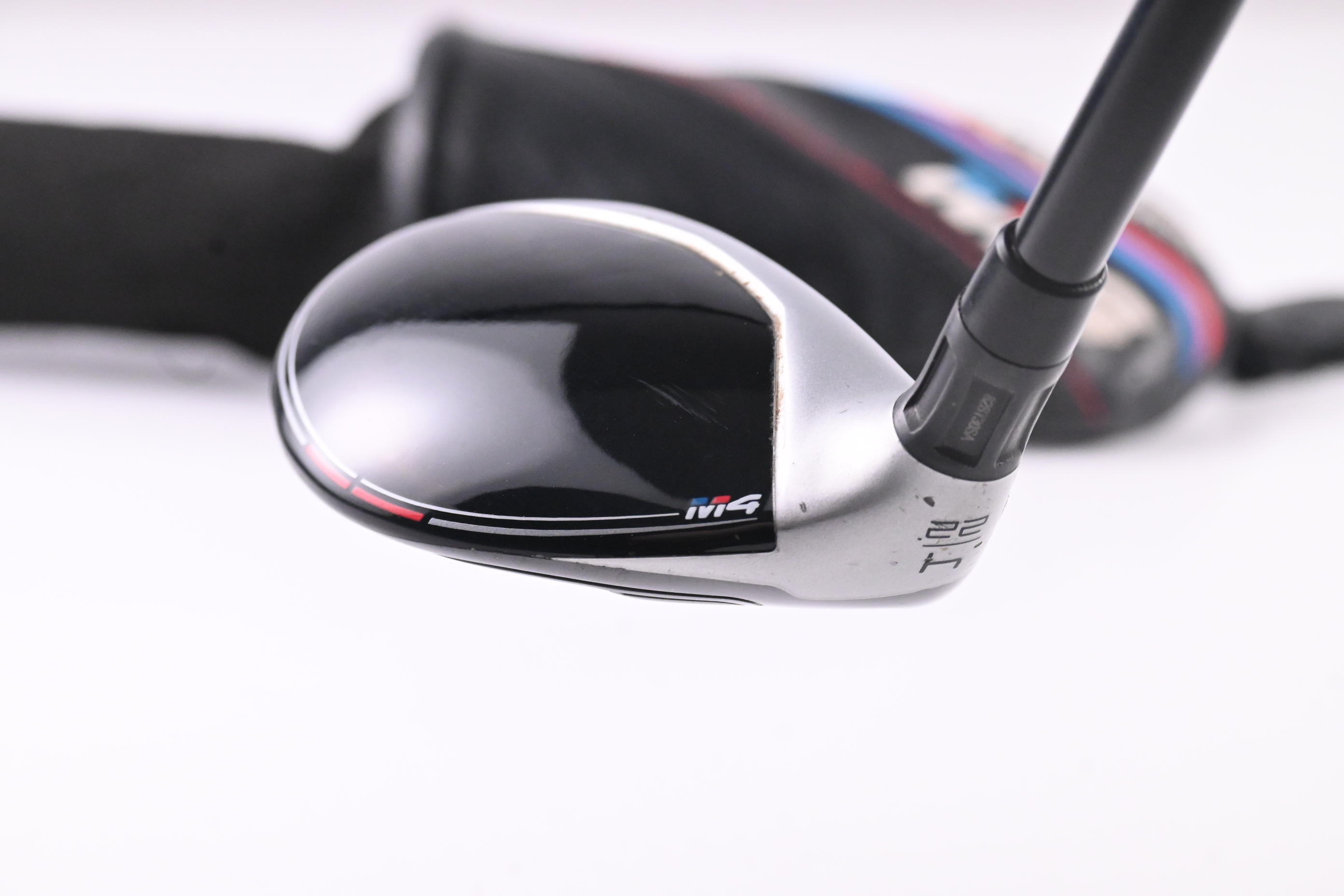 Left Hand Taylormade M4 #4 Hybrid / 22 Degree / Regular Flex Atmos Red 6 Shaft