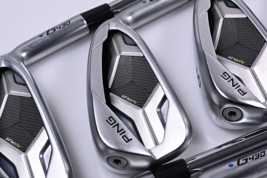 Ping G430 Irons / 4-PW+58 / Blue Dot / Stiff Flex Ping AWT 2.0 Shafts