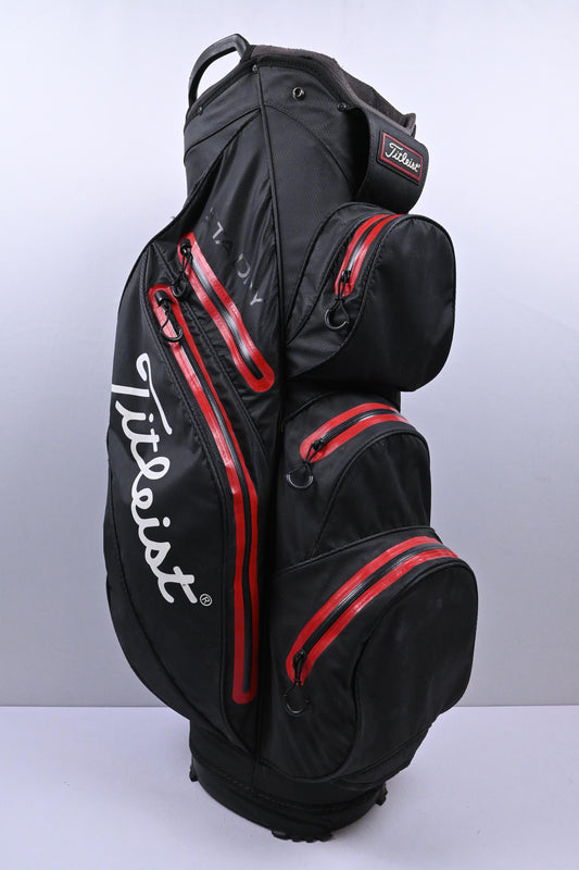 Titleist Stadry Cart Bag / 14-Way Divider / Black & Red