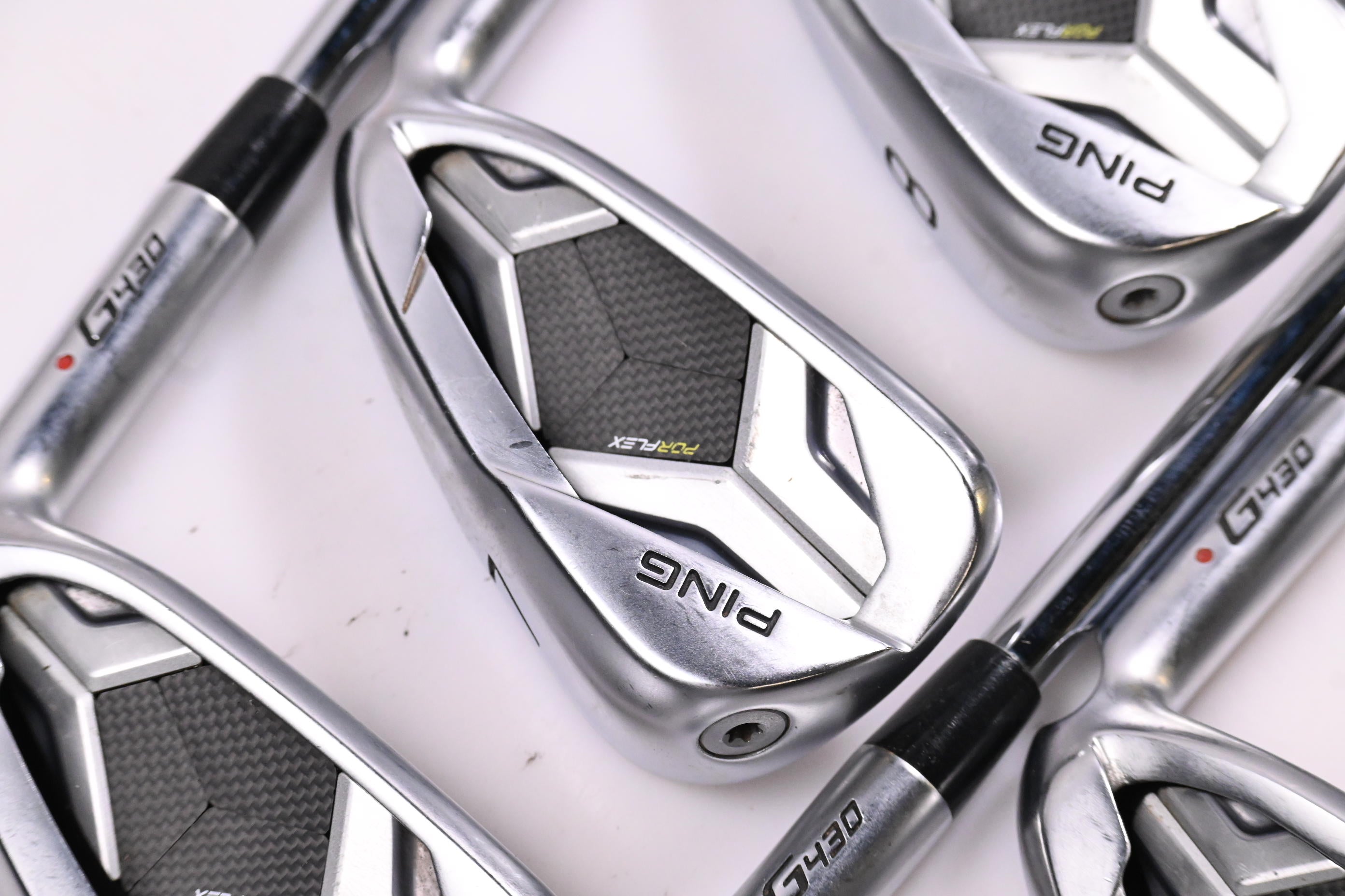 Ping G430 Irons / 6-PW+45° / Red Dot / Regular Flex Ping AWT 2.0 Shafts