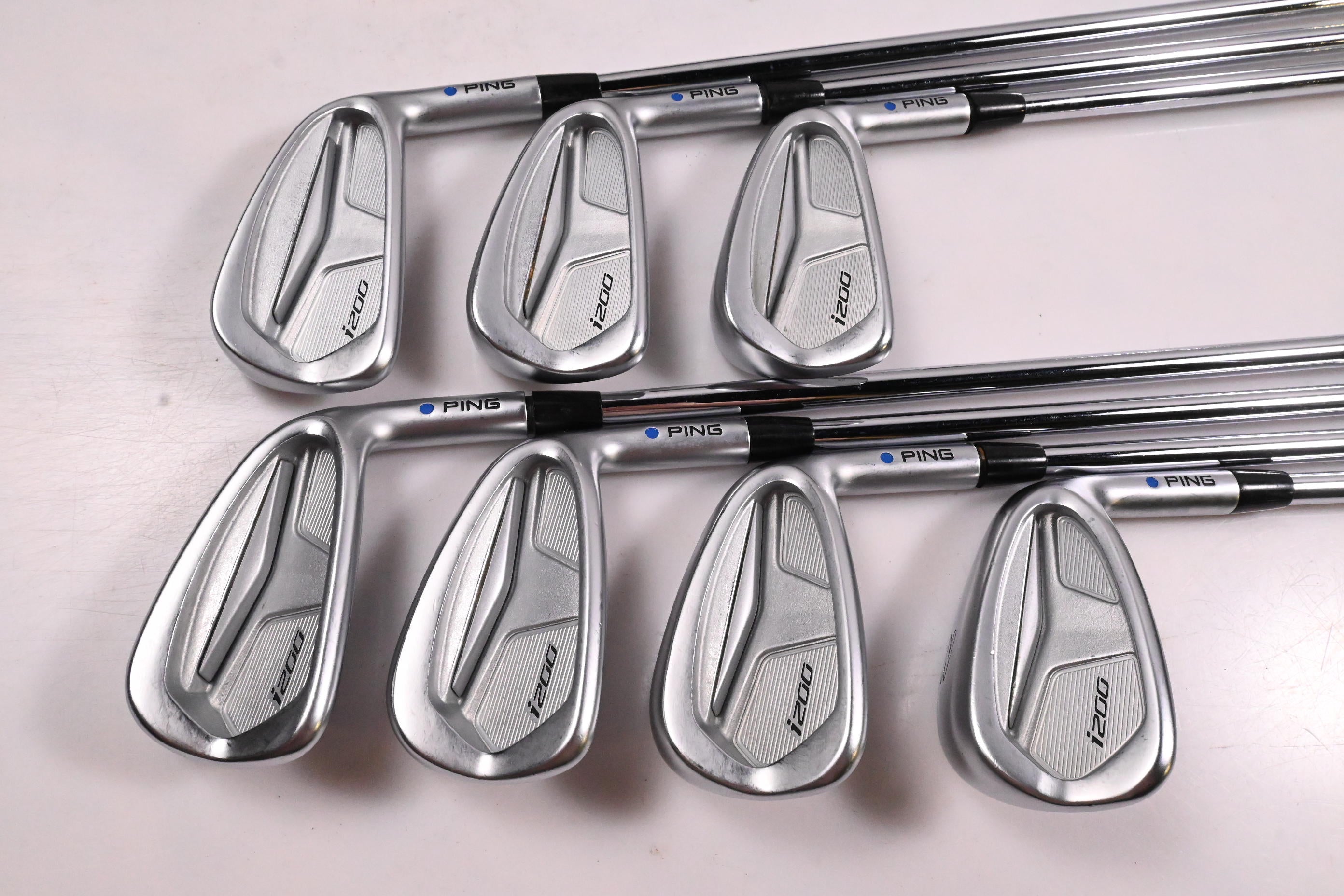 Ping i200 Irons / 4-PW / Blue Dot / Stiff Flex Ping AWT 2.0 Shafts