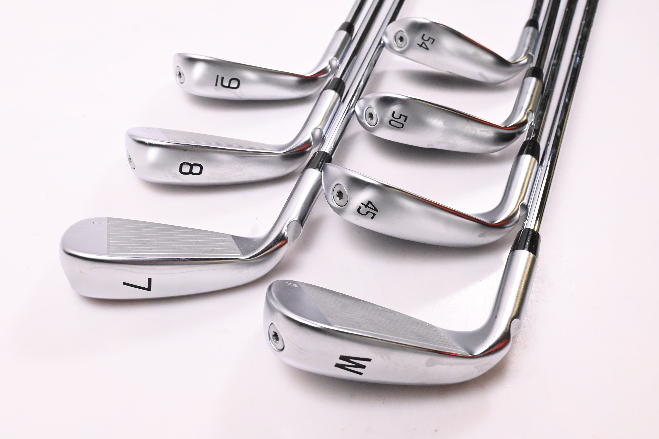 Ping G430 Irons / 7-PW+45°+50°+54° / Red Dot / Regular Flex Ping AWT 2.0 Shafts