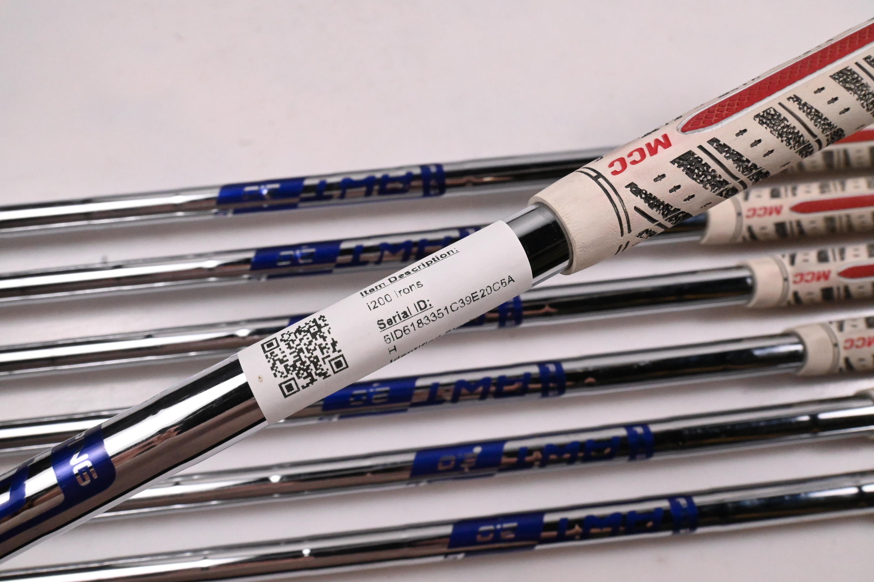 Ping i200 Irons / 4-PW / Blue Dot / Stiff Flex Ping AWT 2.0 Shafts