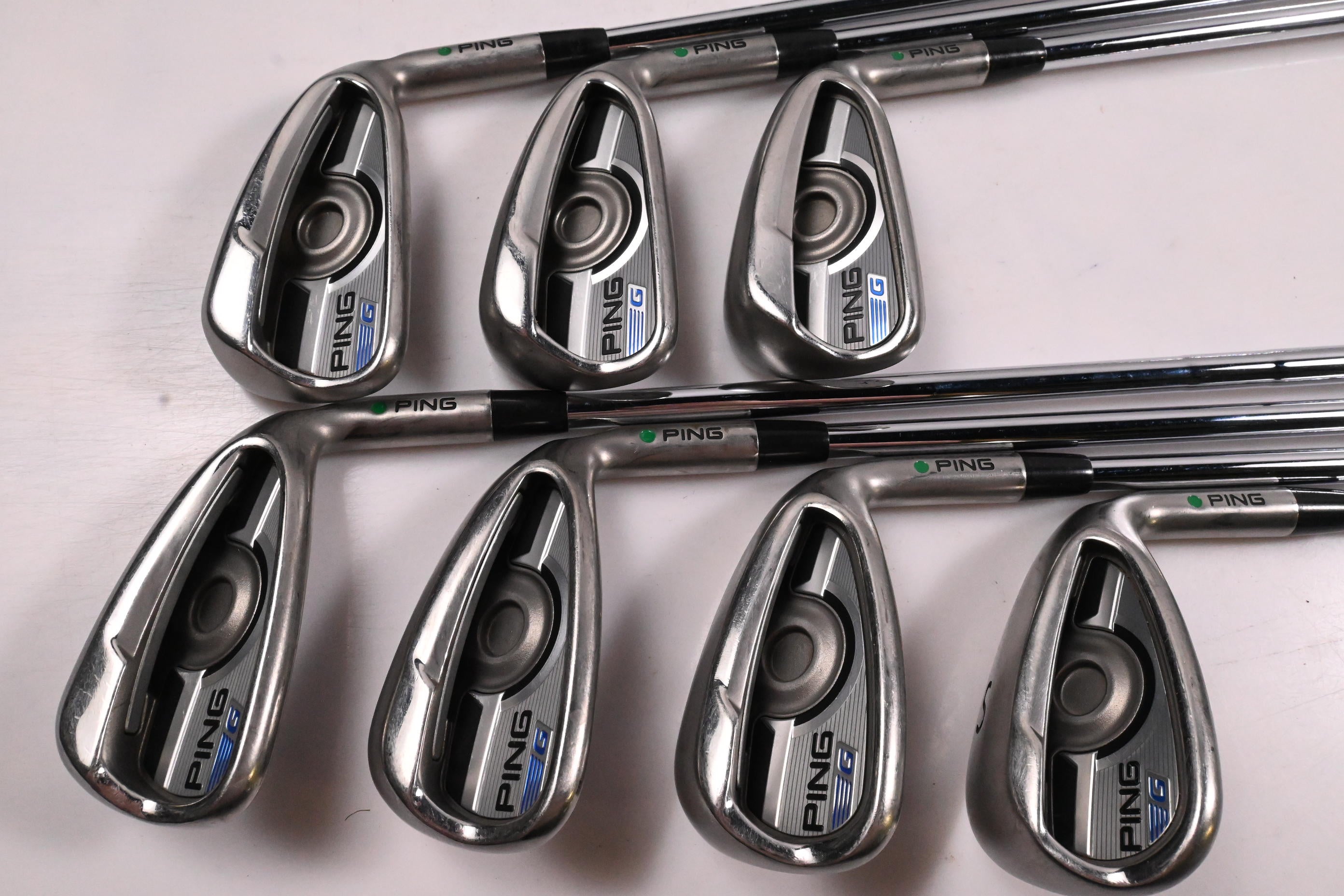Ping G Series Irons / 5-PW+SW / Green Dot / Stiff Flex N.S.Pro Modus³ Tour 105
