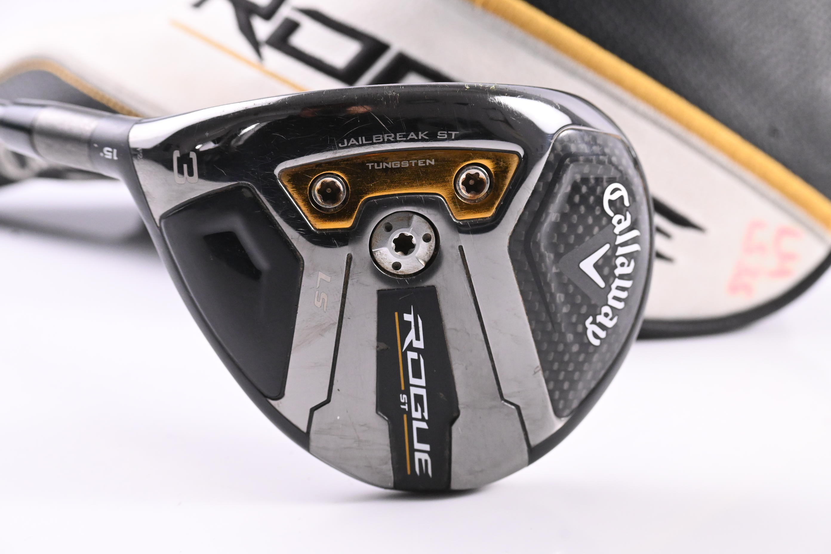 Left Hand Callaway Rogue ST LS #3 Wood / 15 Degree / Stiff Flex Tensei AV White