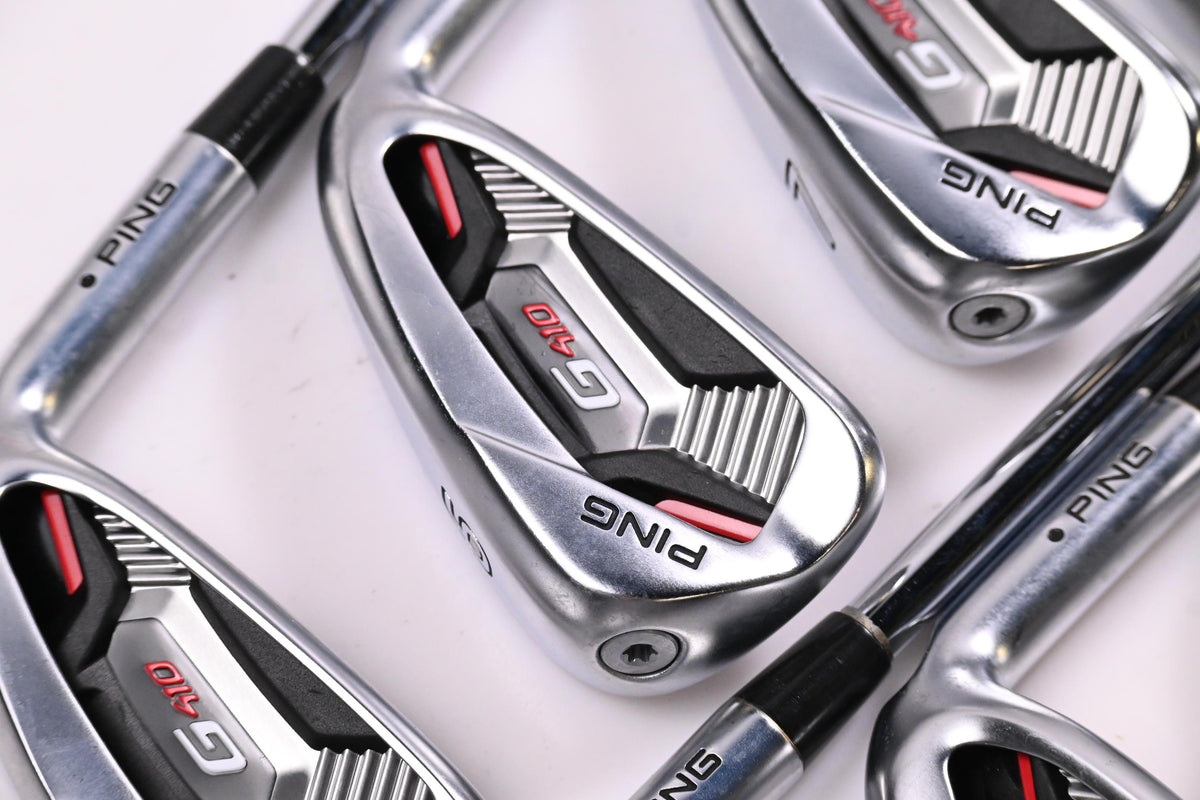 Ping G410 Irons / 5-PW+GW+SW / Black Dot / Regular Flex Ping AWT 2.0 Shafts