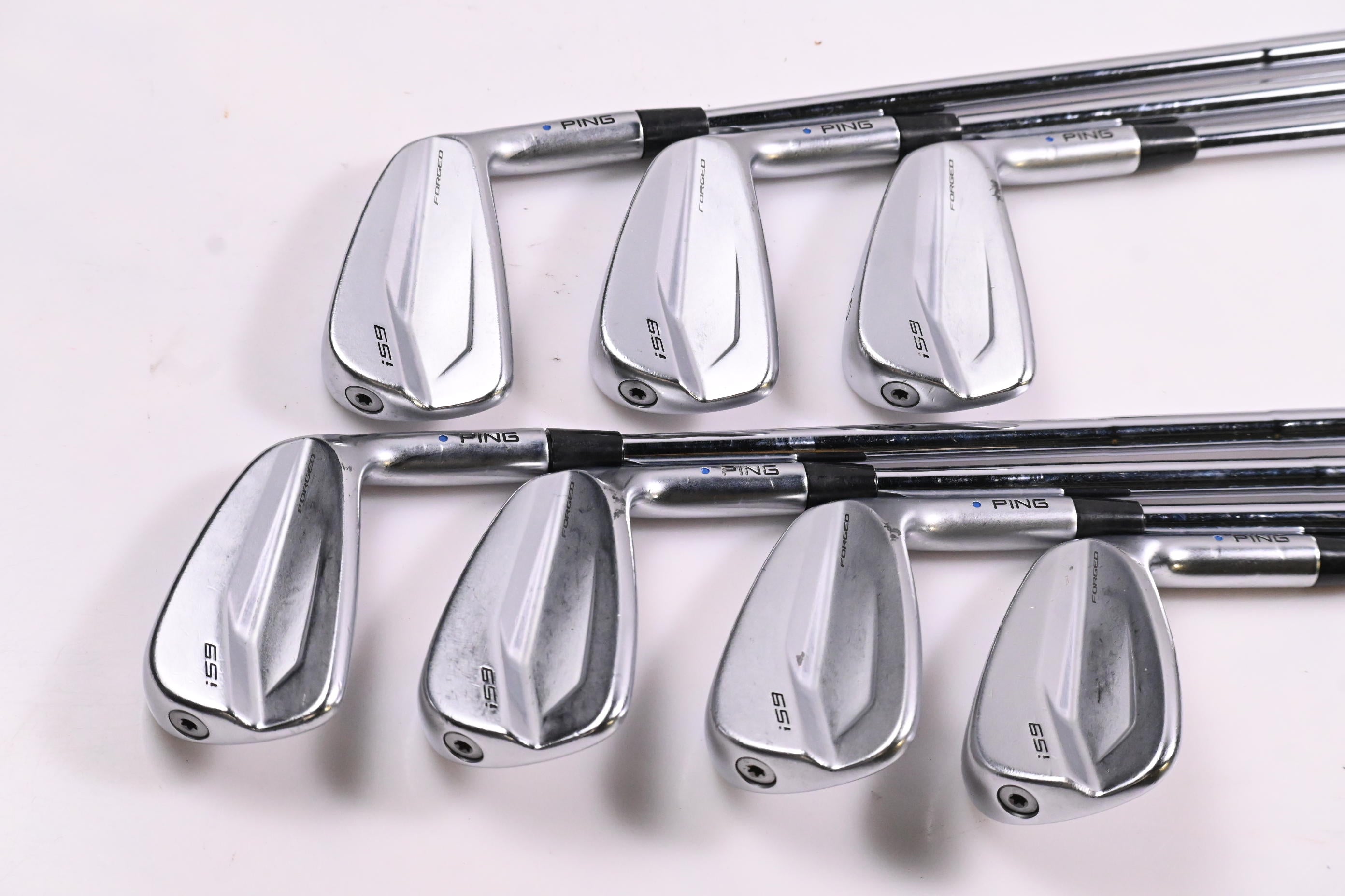 Ping i59 Irons / 4-PW / Blue Dot / X-Flex Dynamic Gold 120 X100 Shafts
