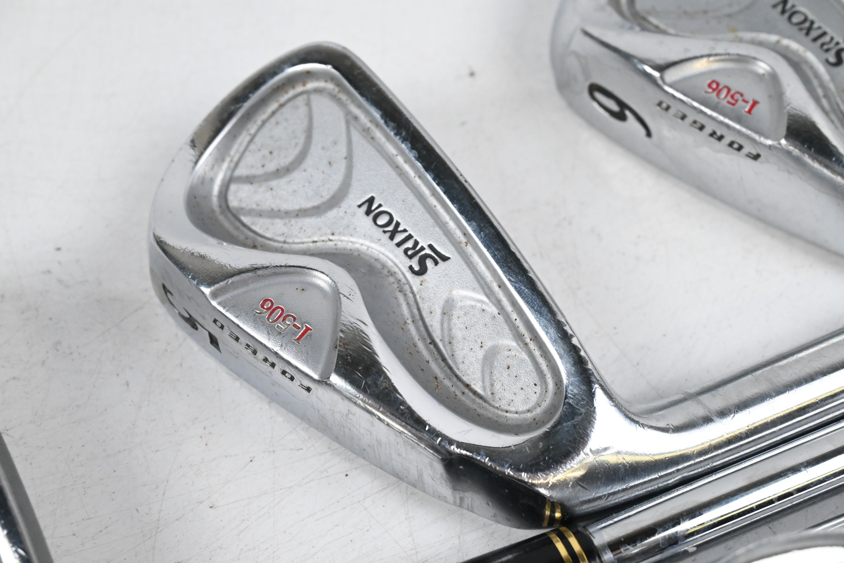 Left Hand Srixon I-506 Irons / 3-PW / Stiff Flex Dynamic Gold S300 Shafts