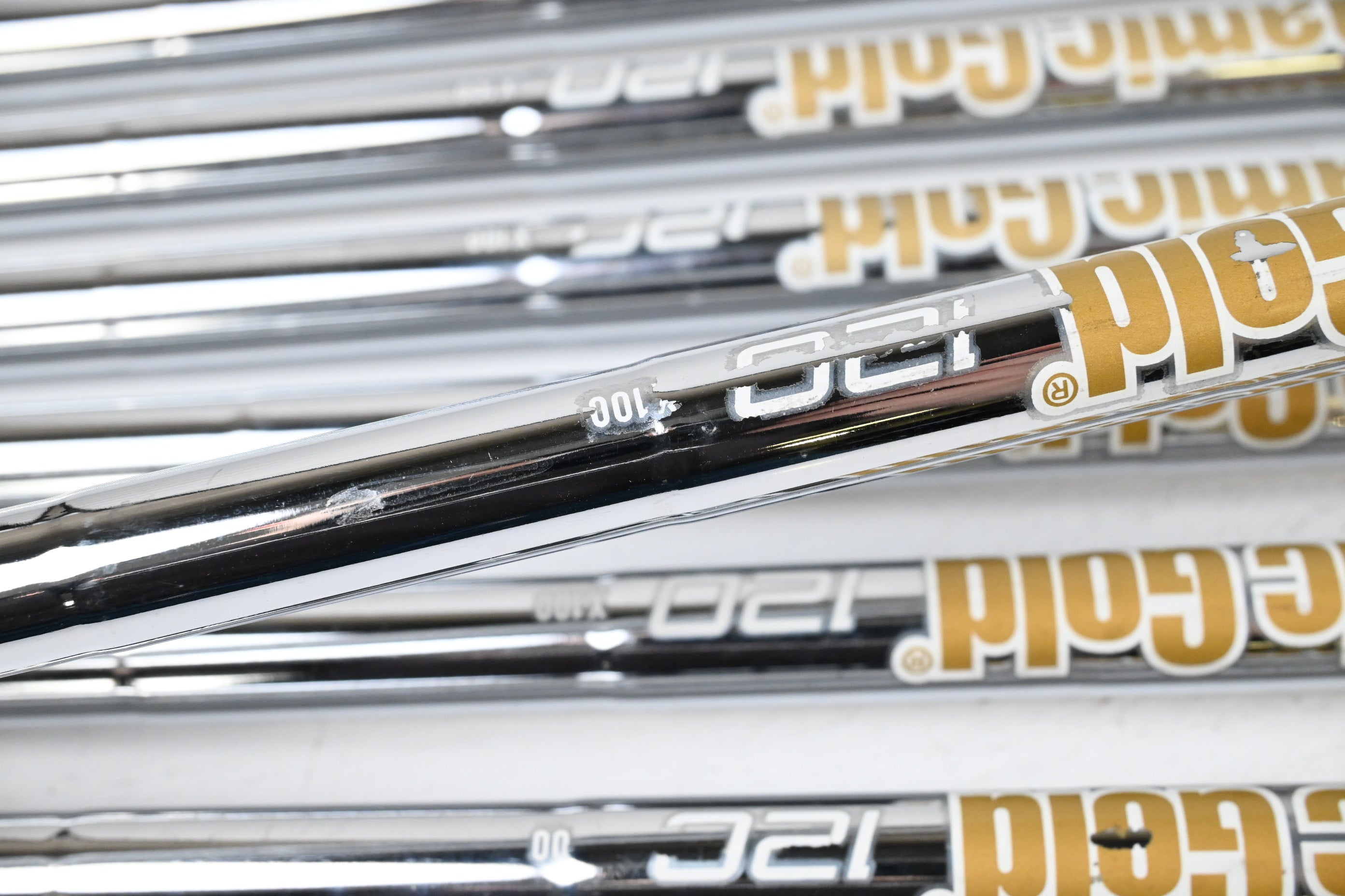 Mizuno MP-20 Blade Irons / 4-PW / X-Flex Dynamic Gold X100 120 Shafts