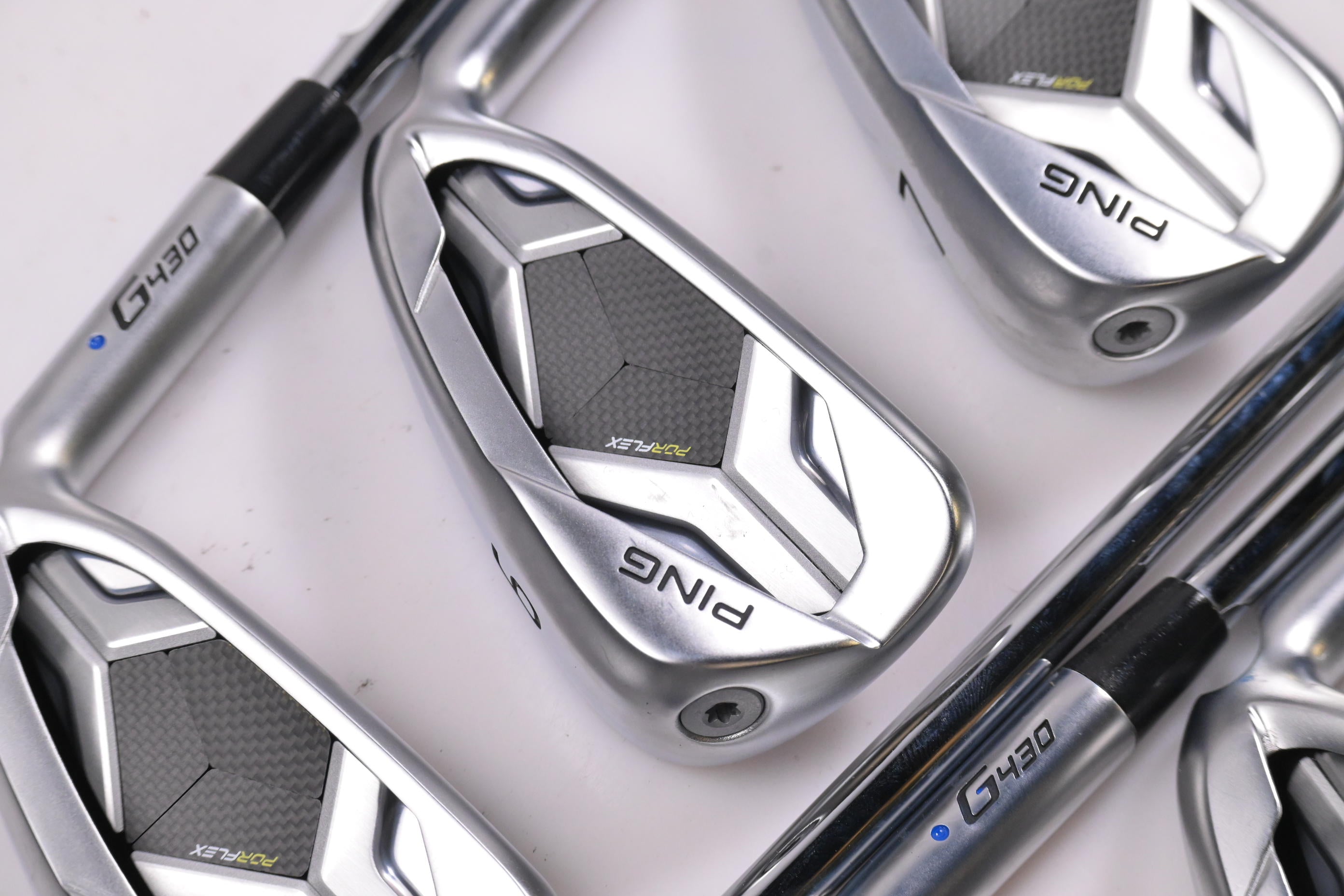 Ping G430 Irons / 5-PW+45° / Blue Dot / Regular Flex Ping AWT 2.0 Shafts