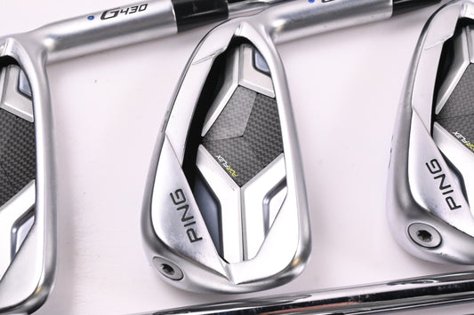 Ping G430 Irons / 4-PW / Blue Dot / Stiff Flex Ping AWT 2.0 Shafts