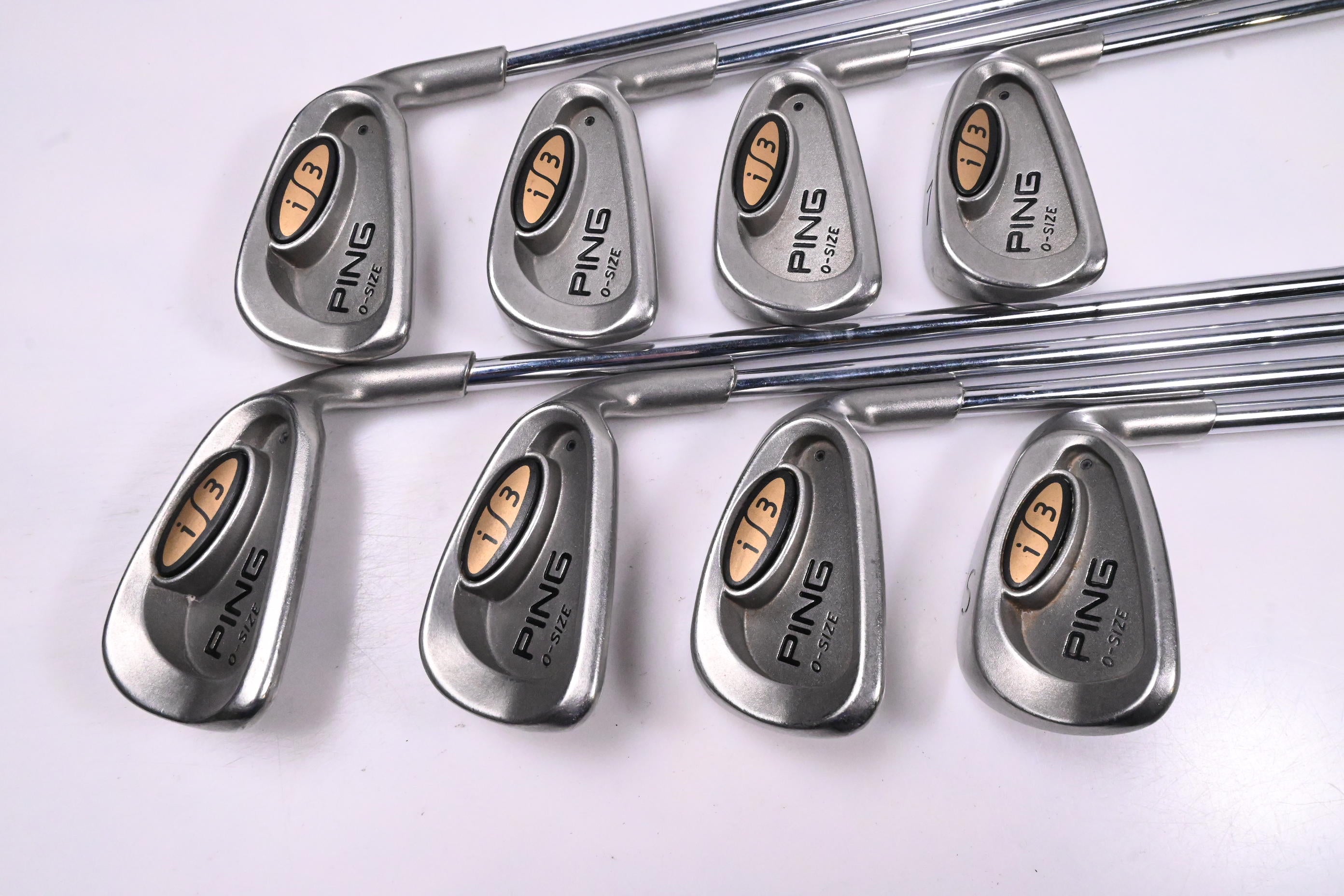 Ping i3 O-Size Irons / 4-PW+SW / Black Dot / Stiff Flex Ping JZ Shafts