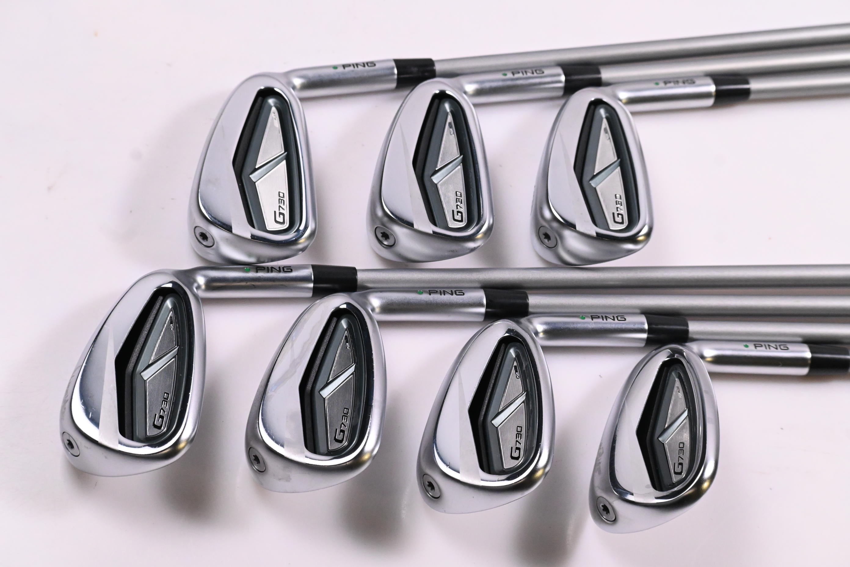 Ping G730 Irons / 6-PW+GW+56° / Green Dot / Senior Flex Ping Alta Quick 35