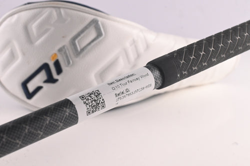 Left Hand Taylormade Qi10 Tour #3 Wood / 15 Degree / Stiff Flex Tensei AV Blue 75