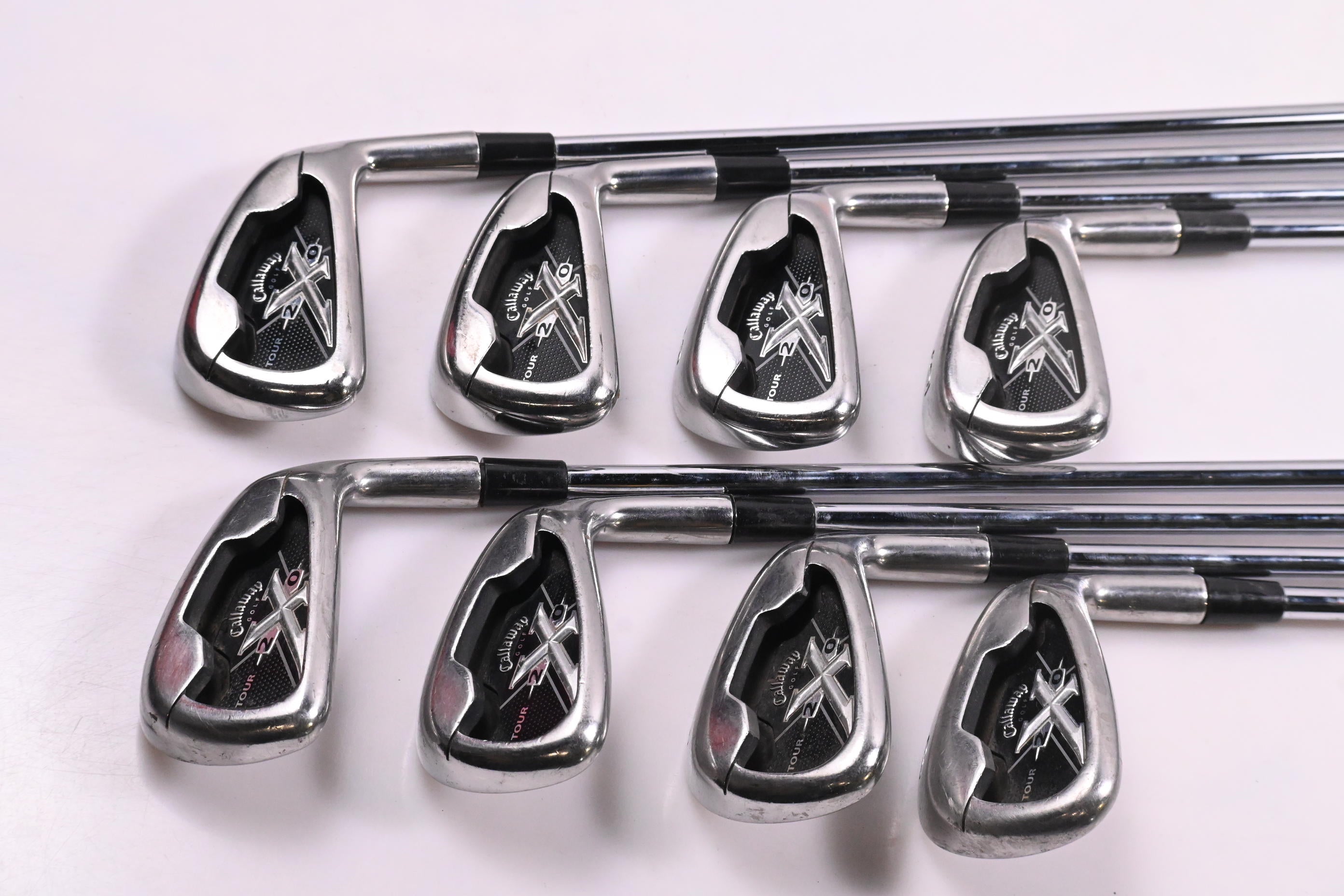 Callaway X-20 Tour Irons / 3-PW / Stiff Flex Project X Shafts / 2.5'' Longer