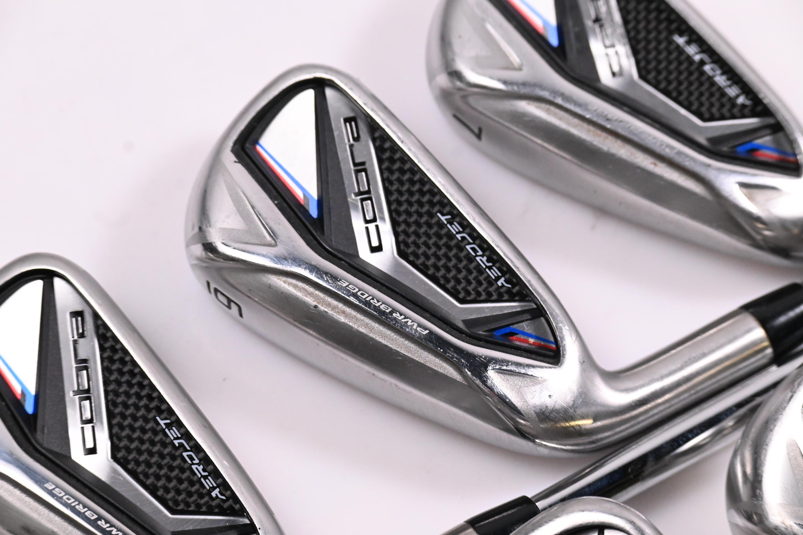 Left Hand Cobra Aerojet Irons / 5-PW+GW / Regular Flex KBS Tour Lite Shafts